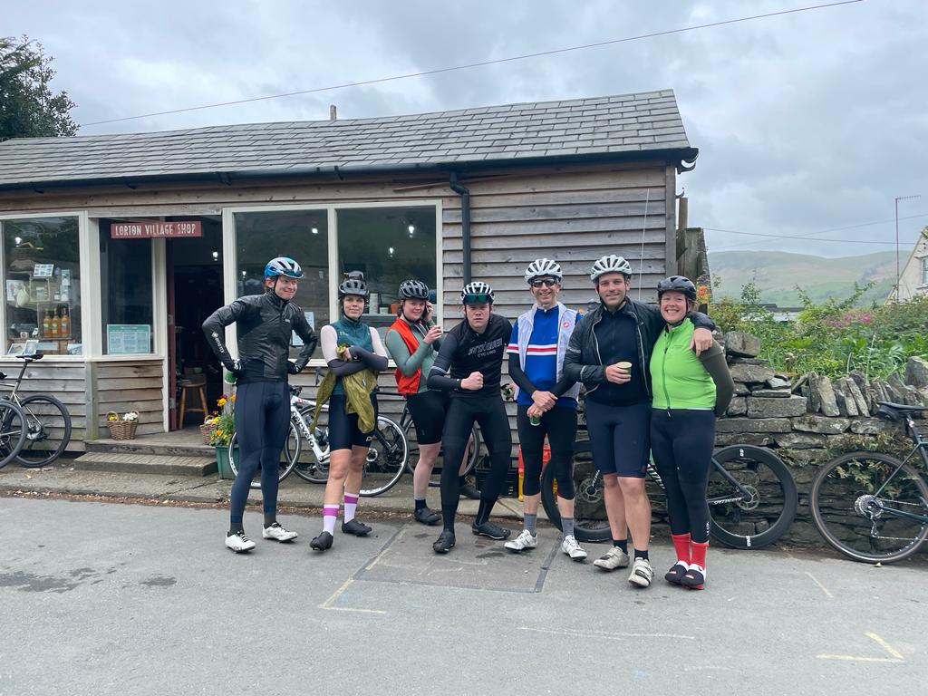 A group of riders out on the road together