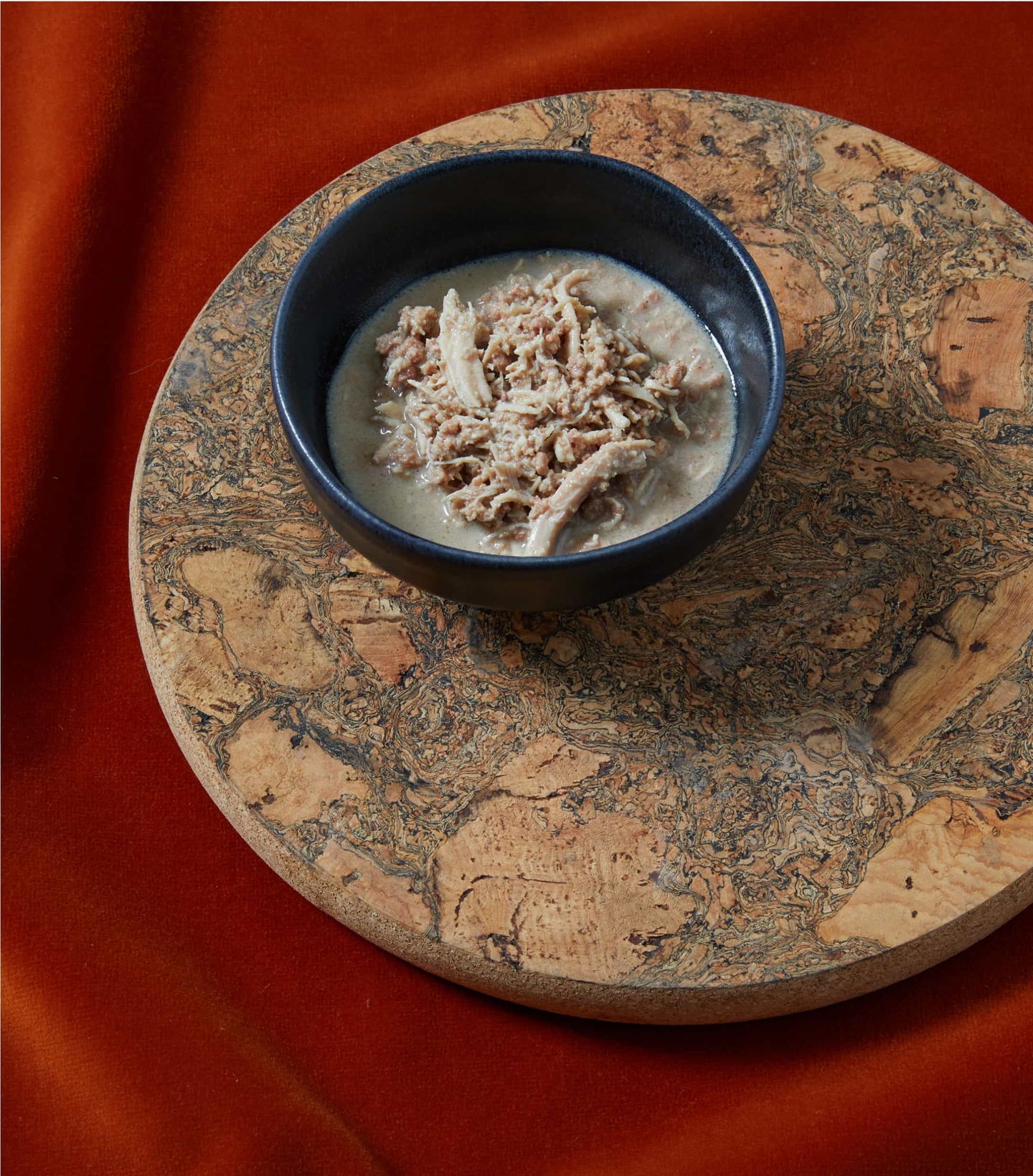 Bowl of Cat Person Tuna Shreds in Broth wet food