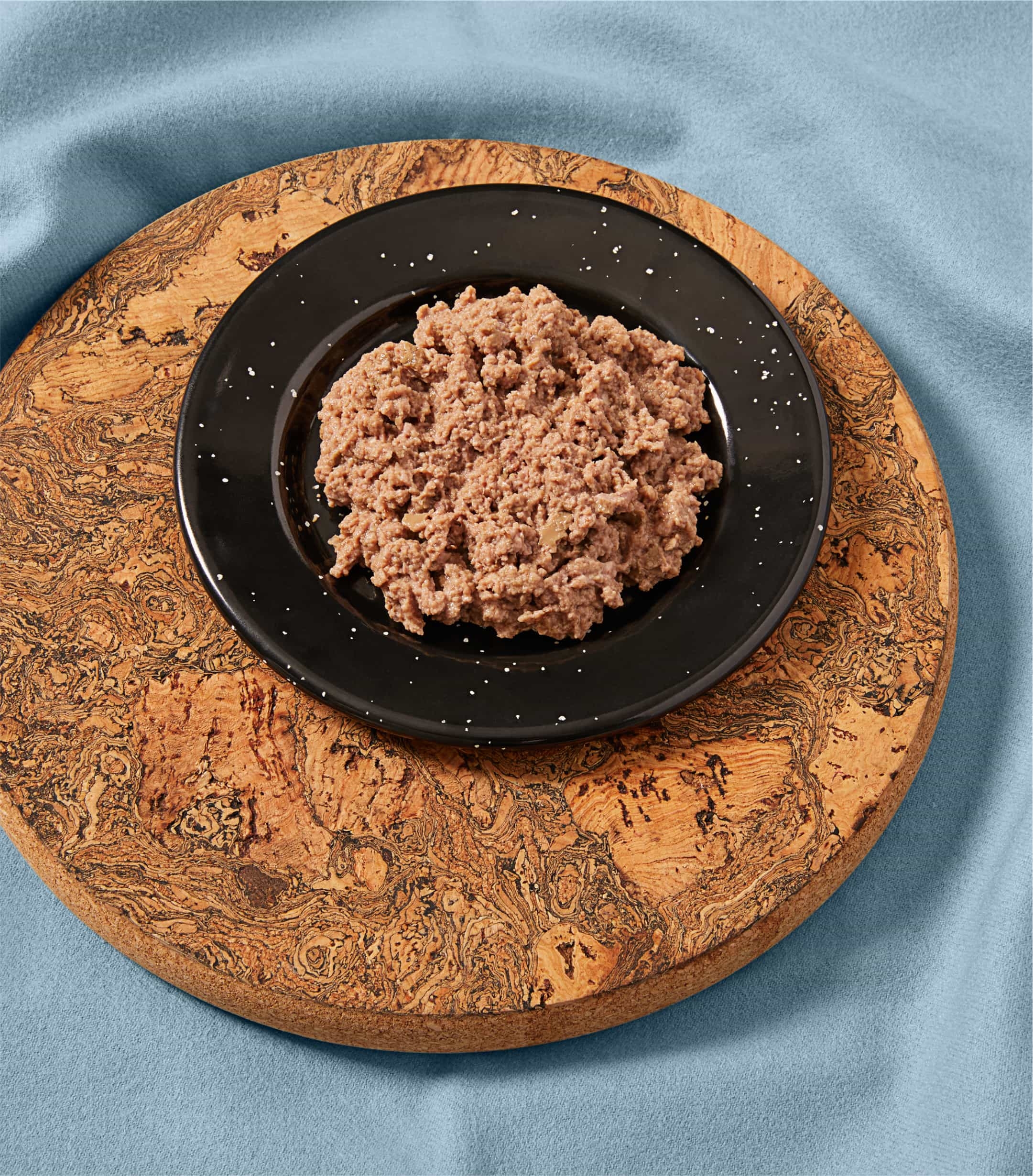 Cat Person beef paté cat food on a plate