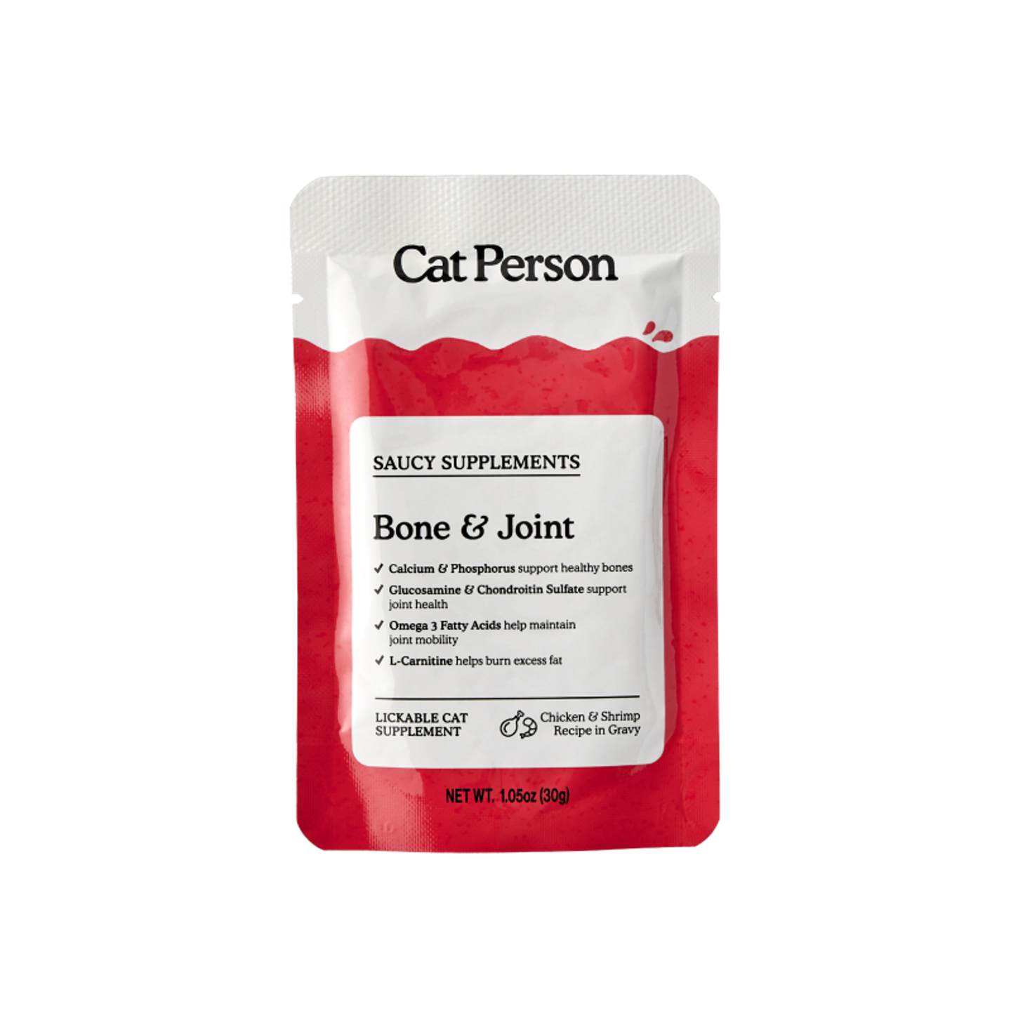 Pouch of Cat Person Bone & Joint Supplement