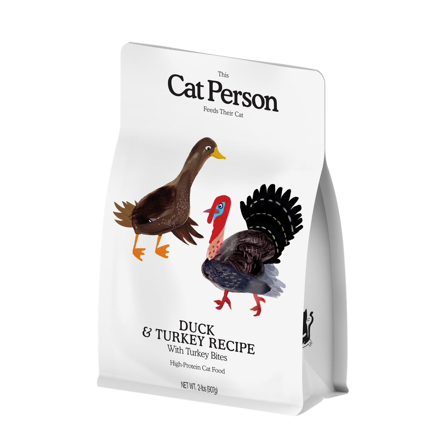 Bag of Cat Person Duck & Turkey Recipe Dry Food