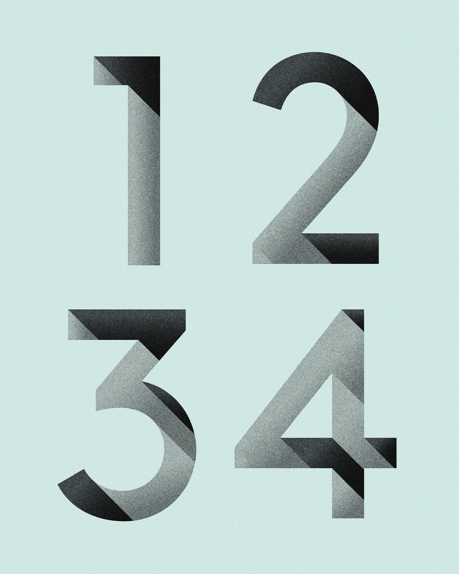 Row DTLA custom numbers detail, branding and print design by RoAndCo