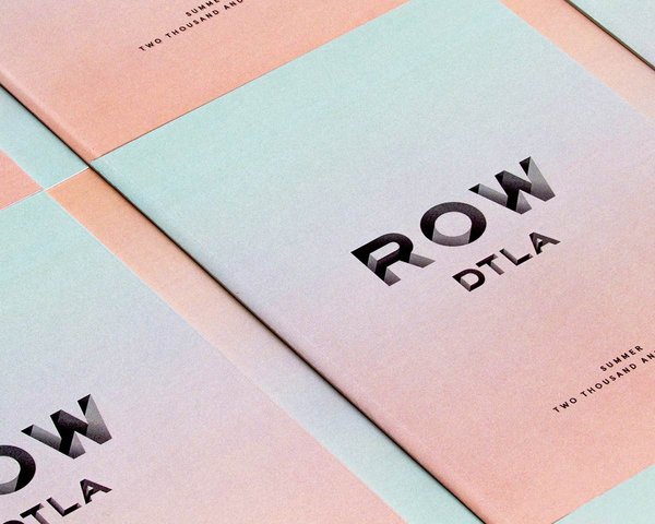 Row DTLA Brand book, branding and print design by RoAndCo