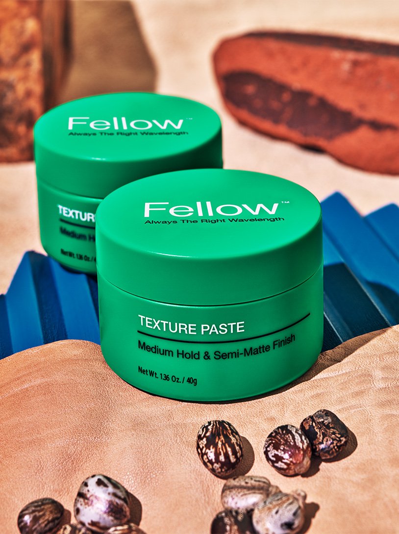 Fellow Texture Paste product shot by Grant Cornett, packaging design by RoAndCo Studio