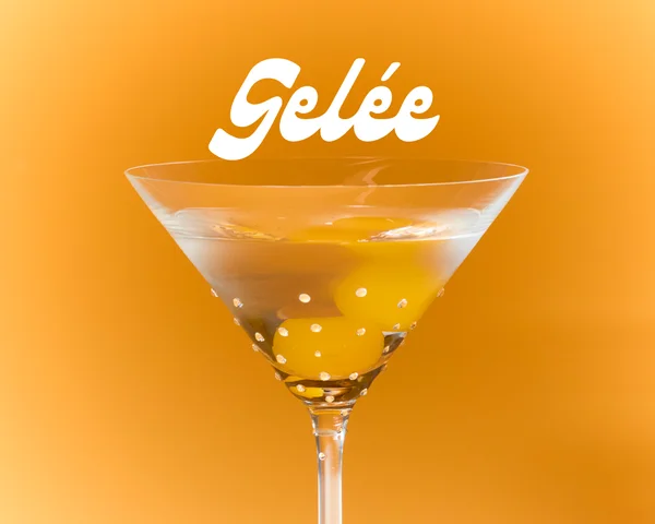 Gelee passion flavored orange bundt with Gelee logo placed on top