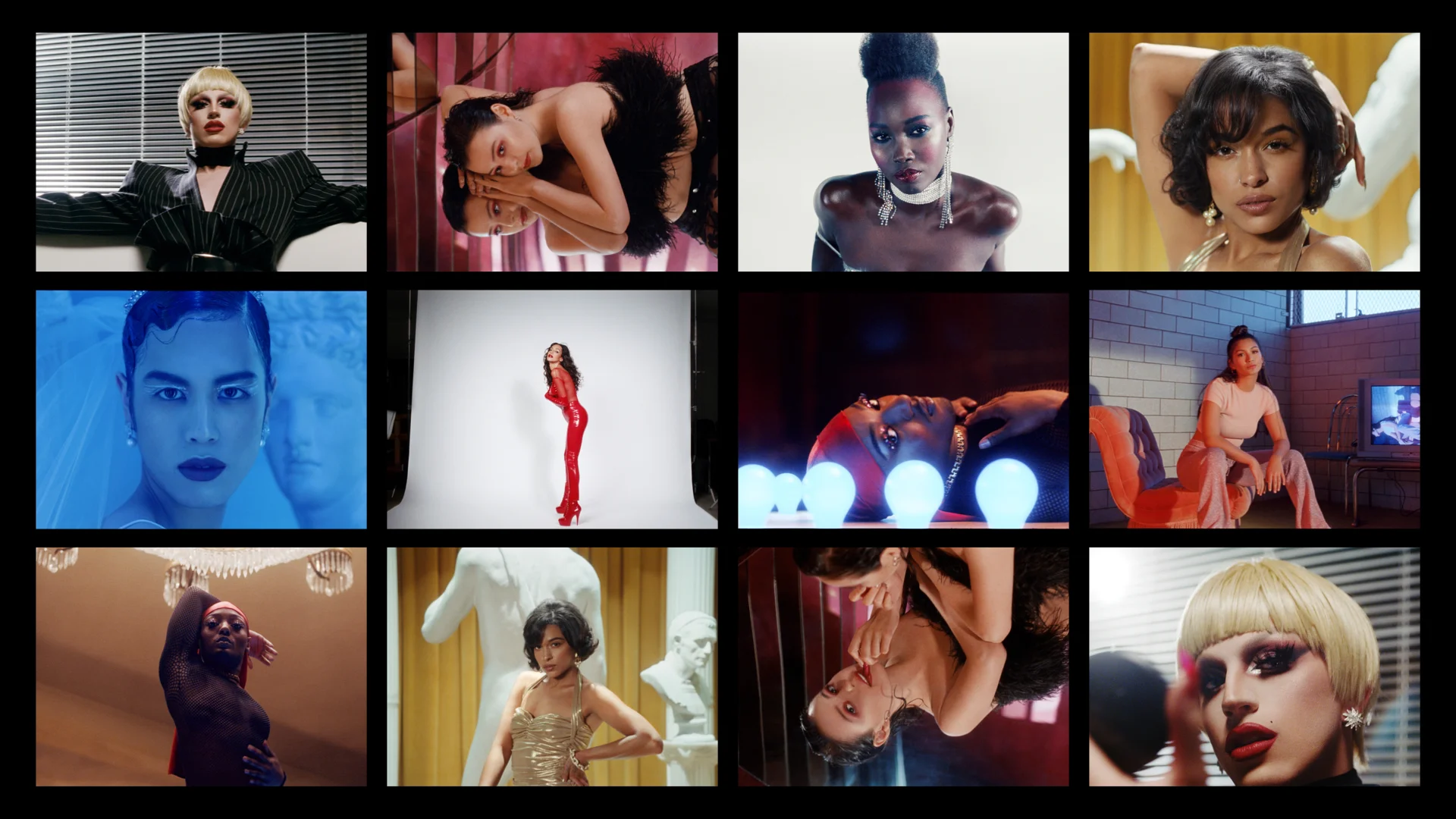 Stills from Mac Viva Glam 25th anniversary campaign, concept and design by RoAndCo Studio