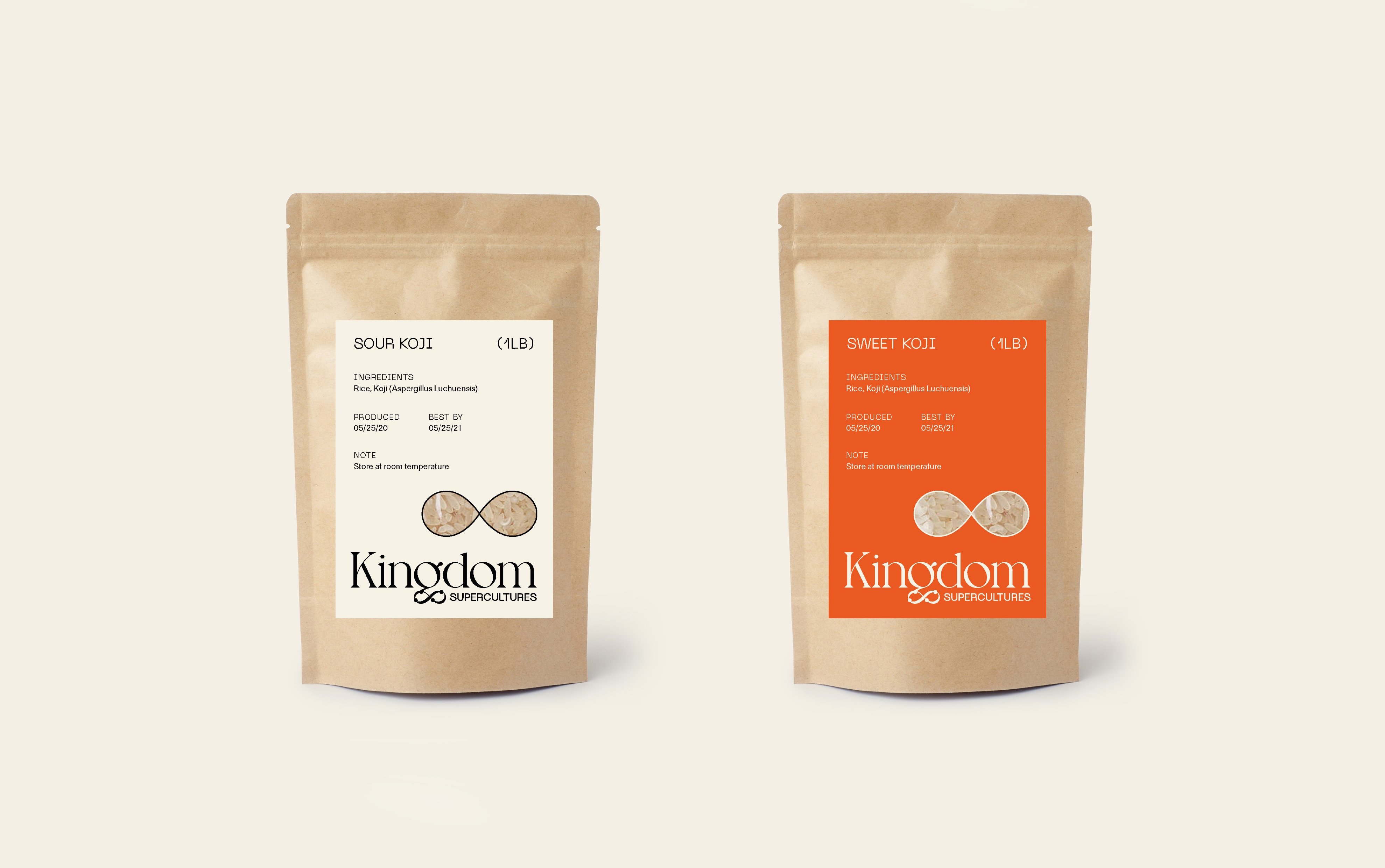 Kingdom Supercultures packaging, designed by RoAndCo Studio 
