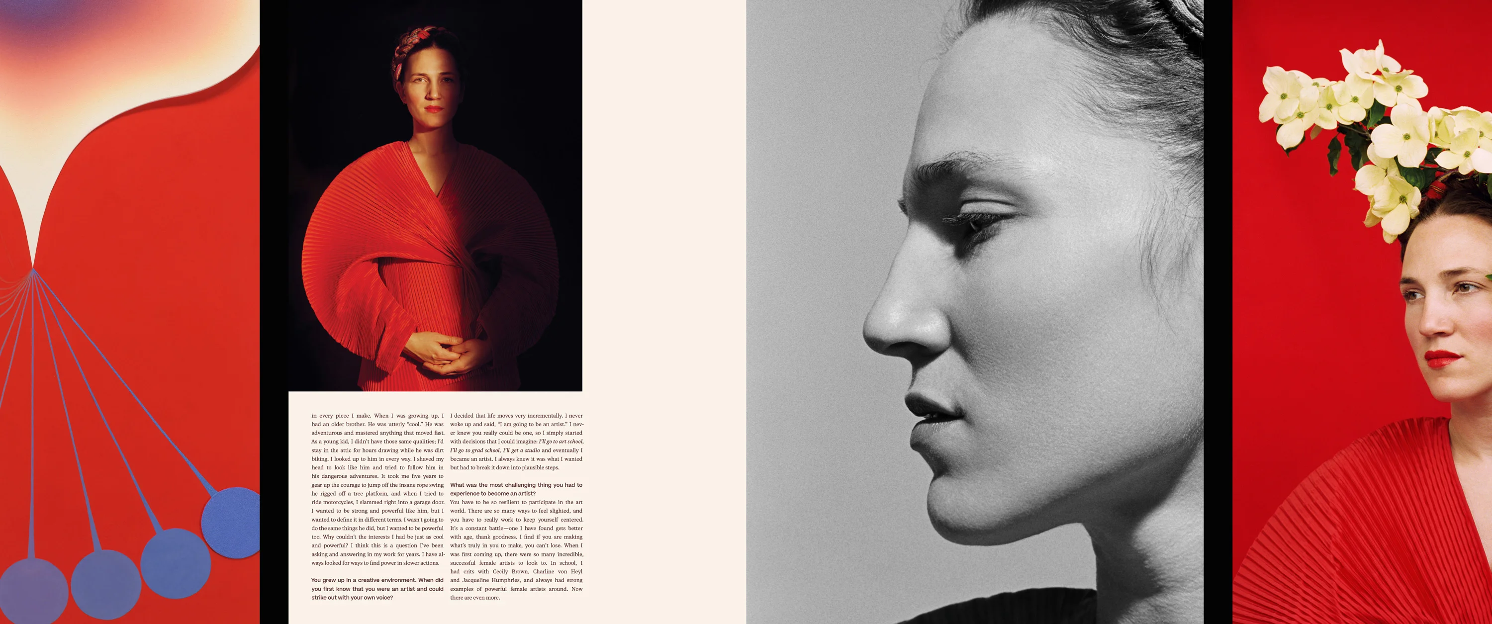 Romance Journal Issue 03 interior spread of Francesca DiMattio. Romance Journal issue 03 cover – Creation. Publication design, art direction, print design, interviews by RoAndCo