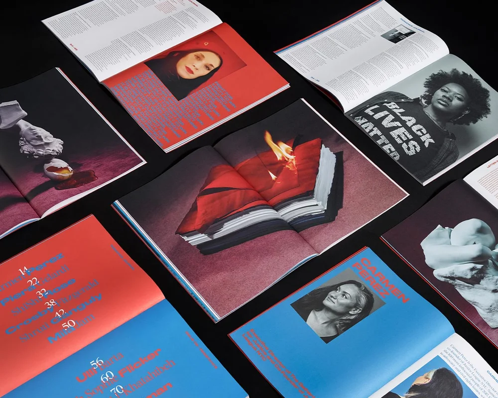 Romance Journal Issue 02 Resistance interior spreads. Publication design, art direction, print design, edited by RoAndCo.