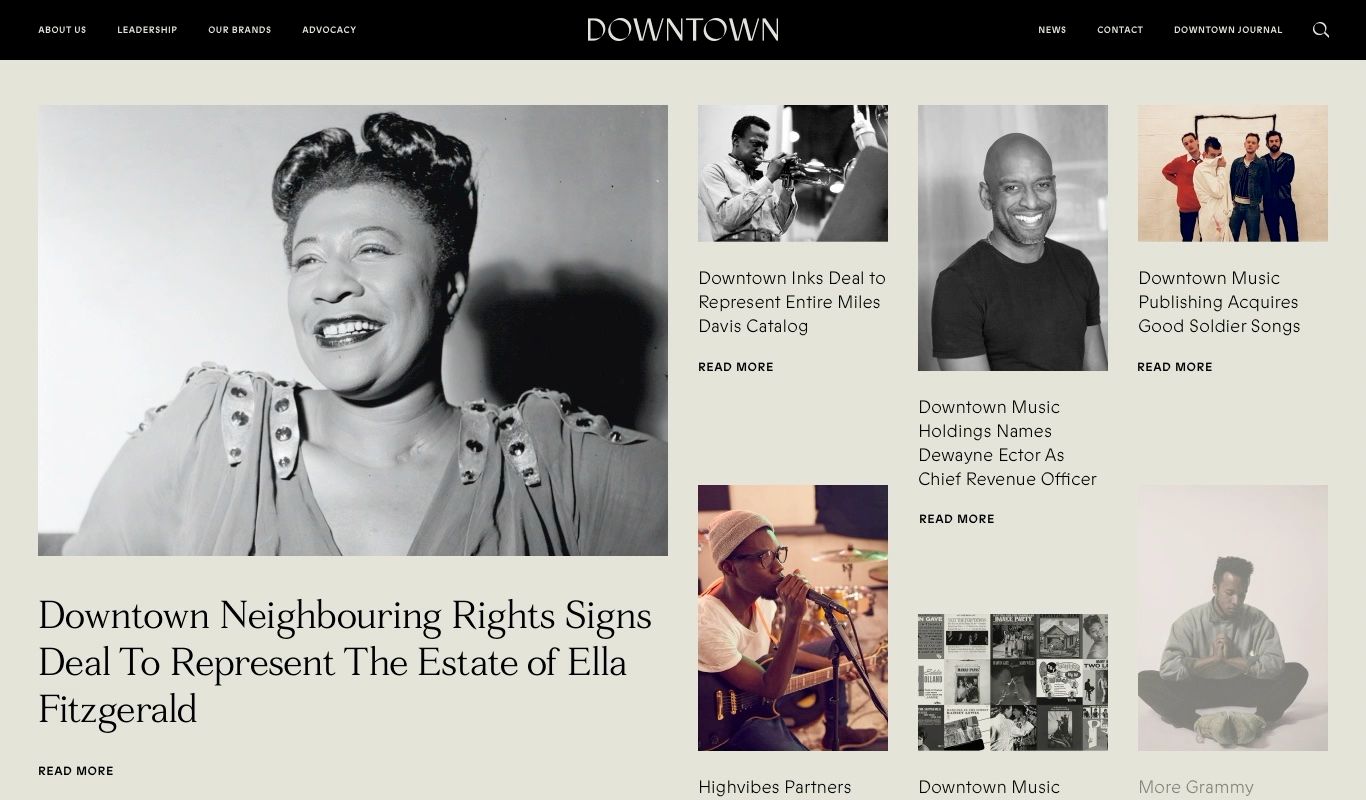 Downtown Music Group Website