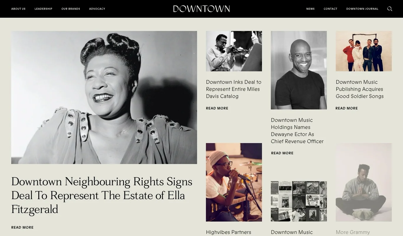 Downtown Music Group Website