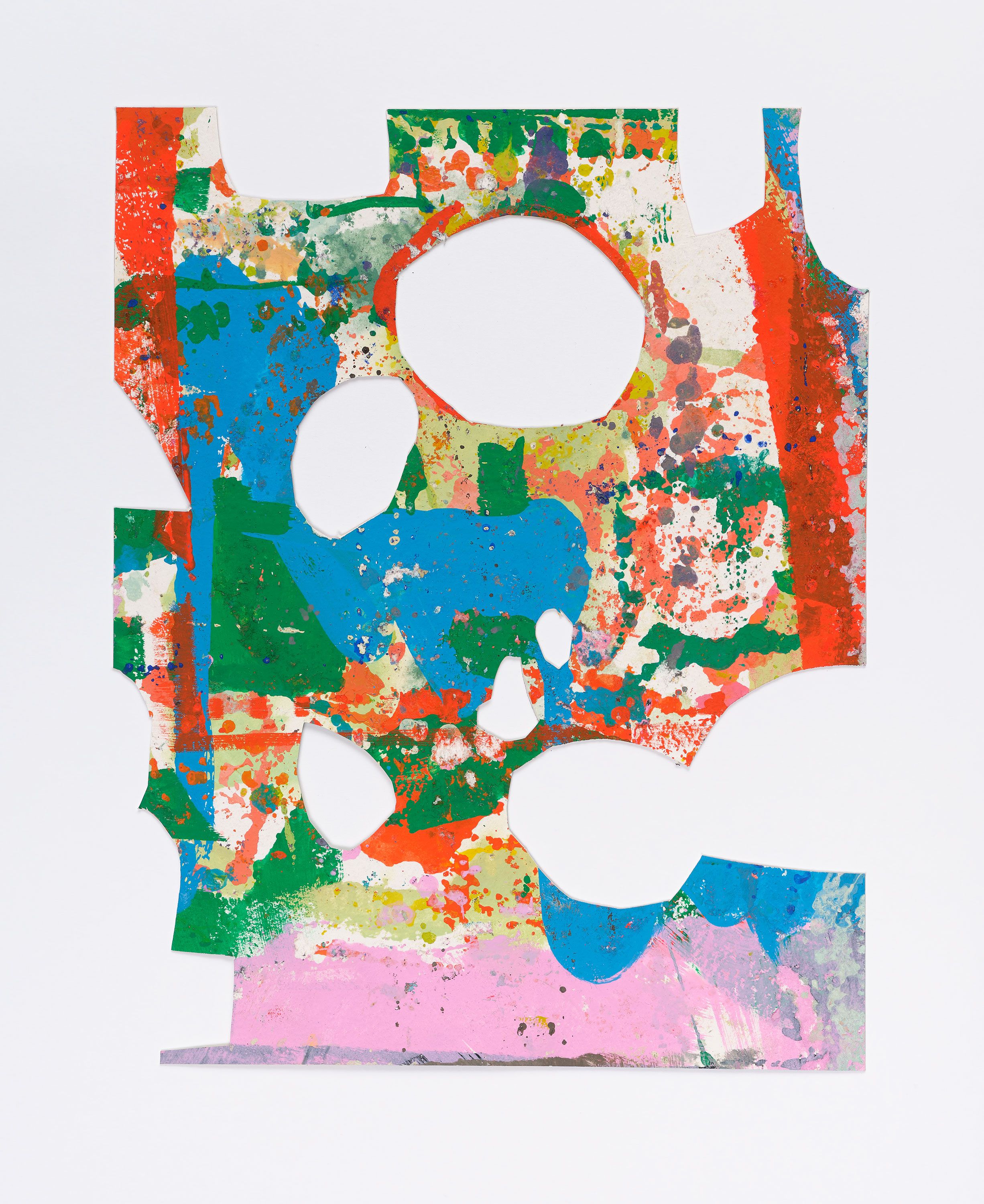 #10, 2024, acrylic, gouache, flashe on watercolor paper, 10 x 8 in.