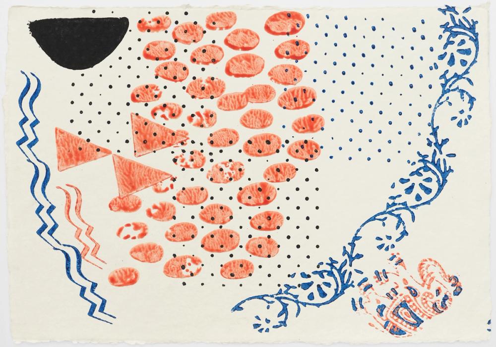 #4, 2018, acrylic on paper, 14 1/2 x 20 1/2 in.