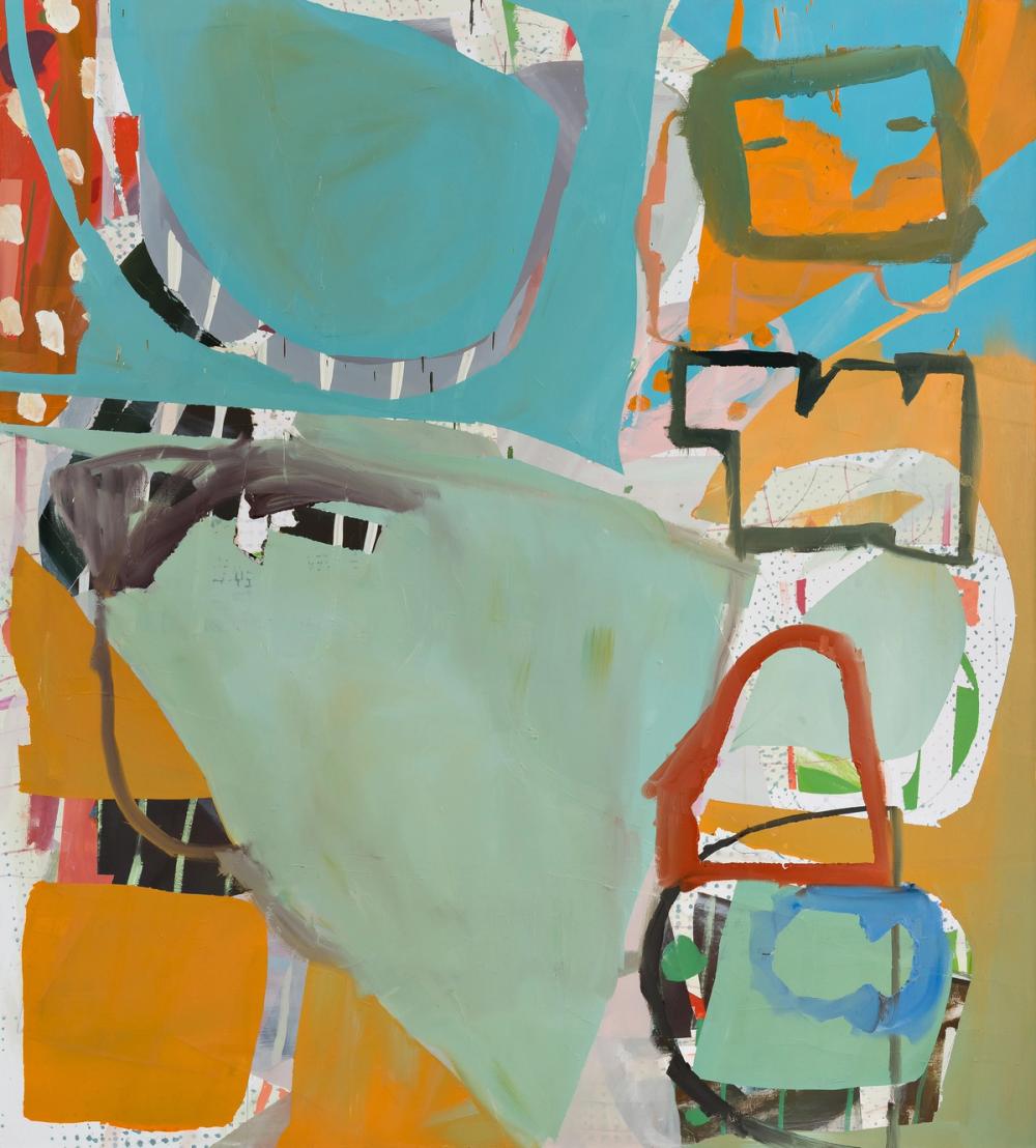 Later the Rain, 2019, acrylic and oil on canvas, 55 x 50 in.