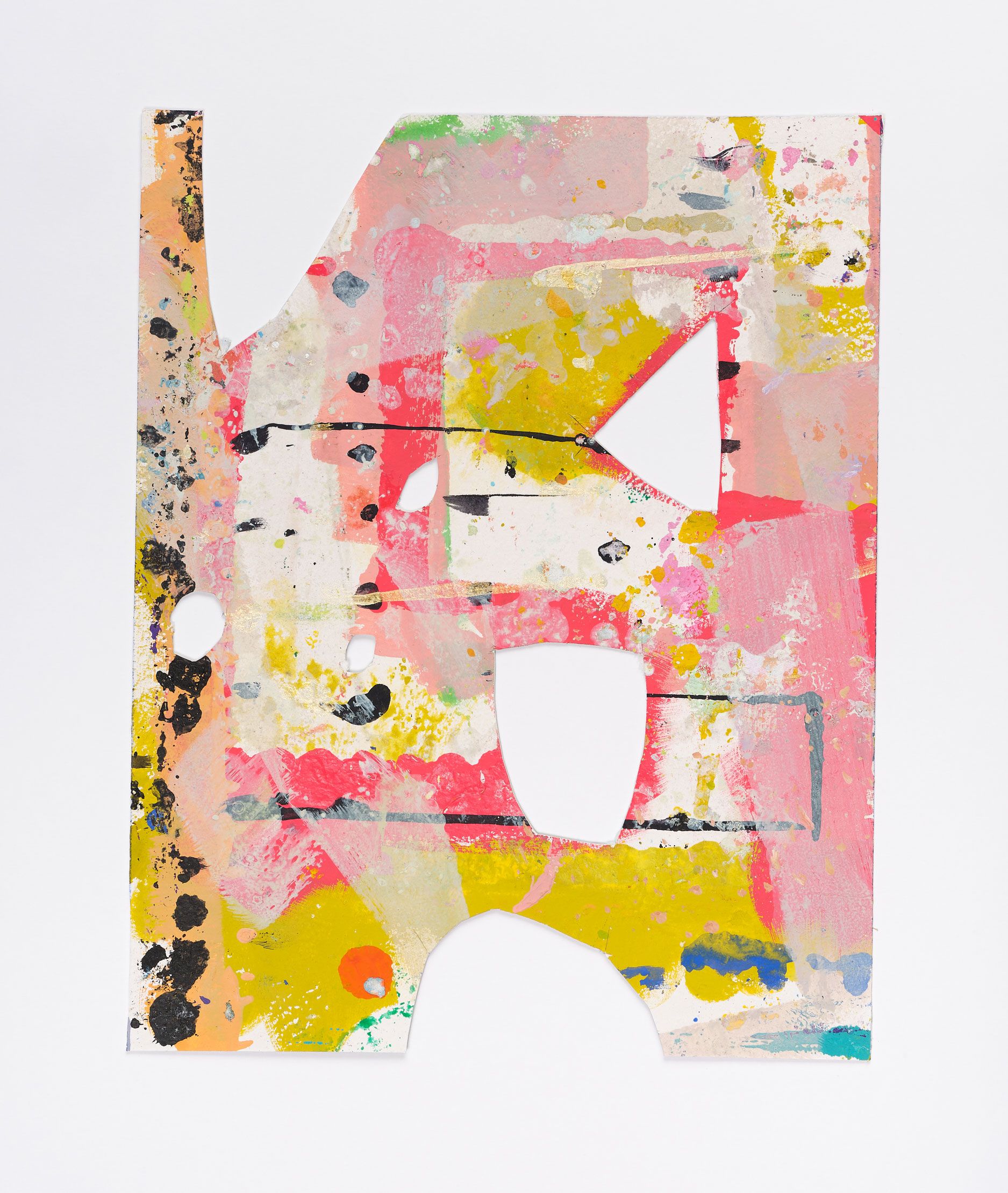 #8, 2024, acrylic, gouache, flashe on watercolor paper, 10 x 8 in.