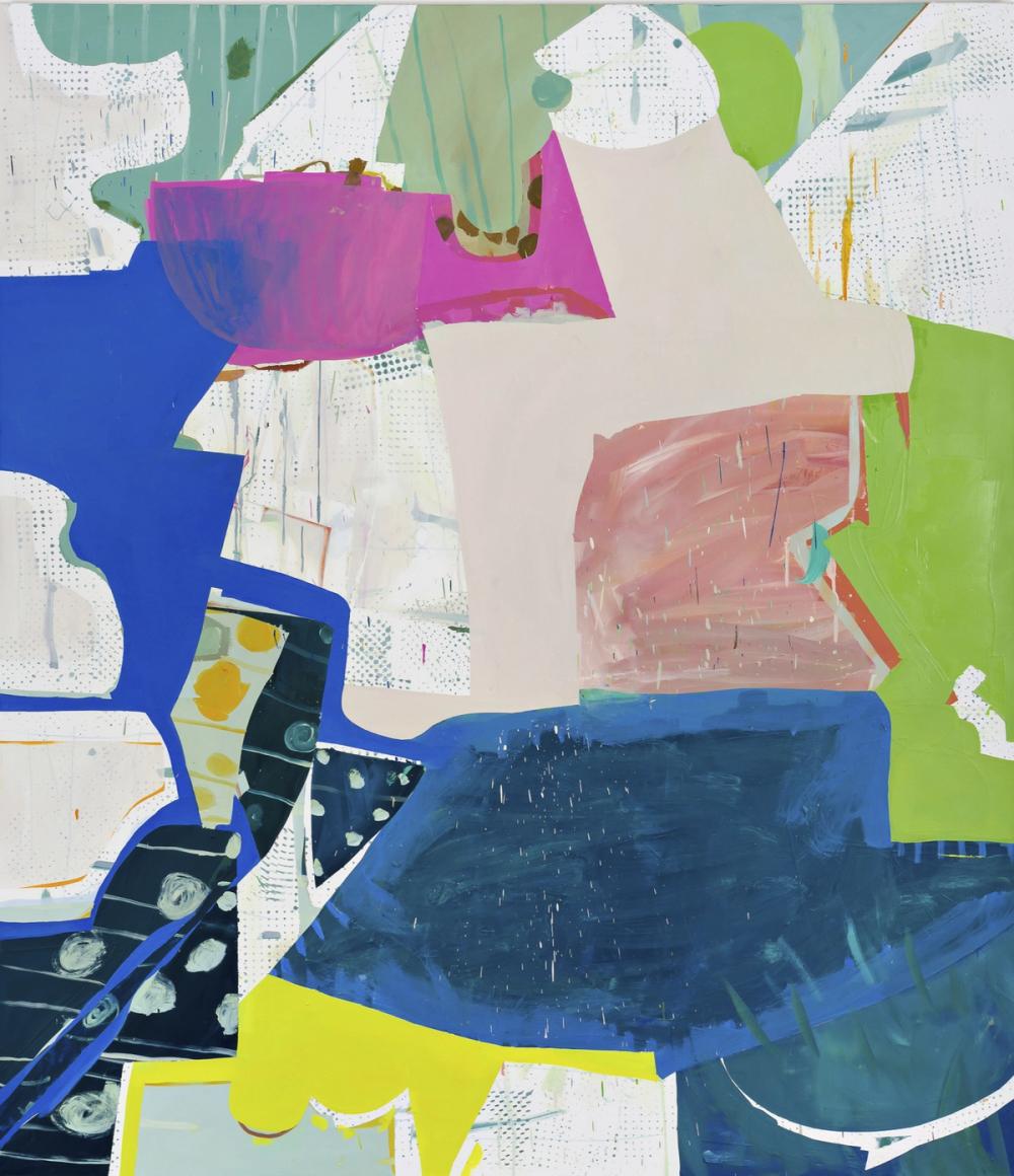 OneTwo345, 2019, acrylic and oil on canvas, 80 x 65 in.