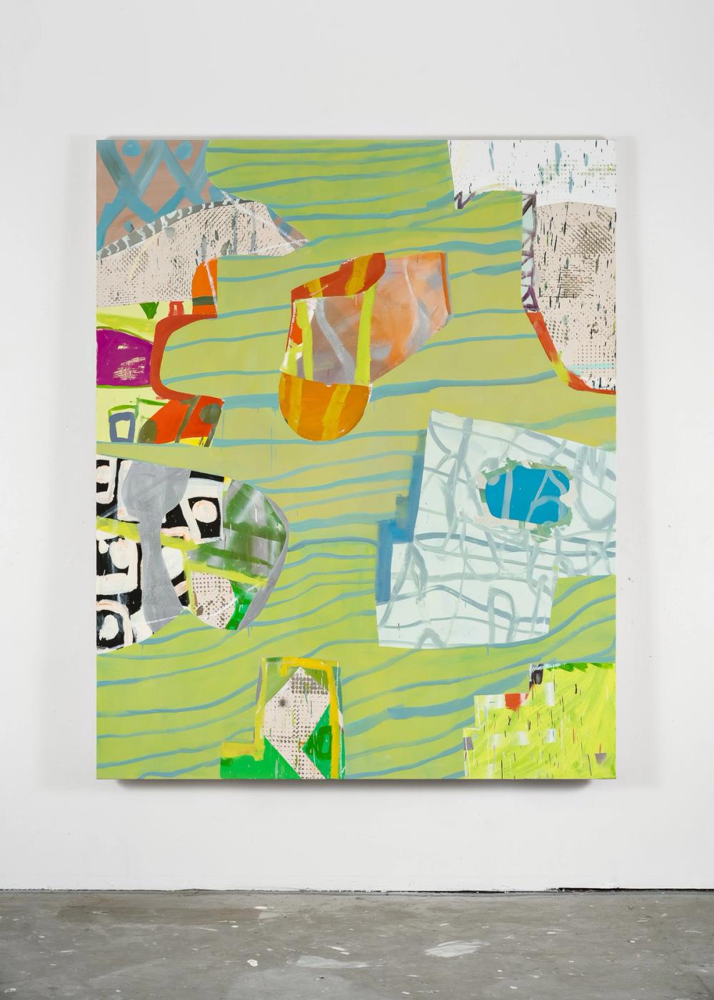 Daisy Chain, 2019, acrylic and oil on canvas, 80 x 65 in.