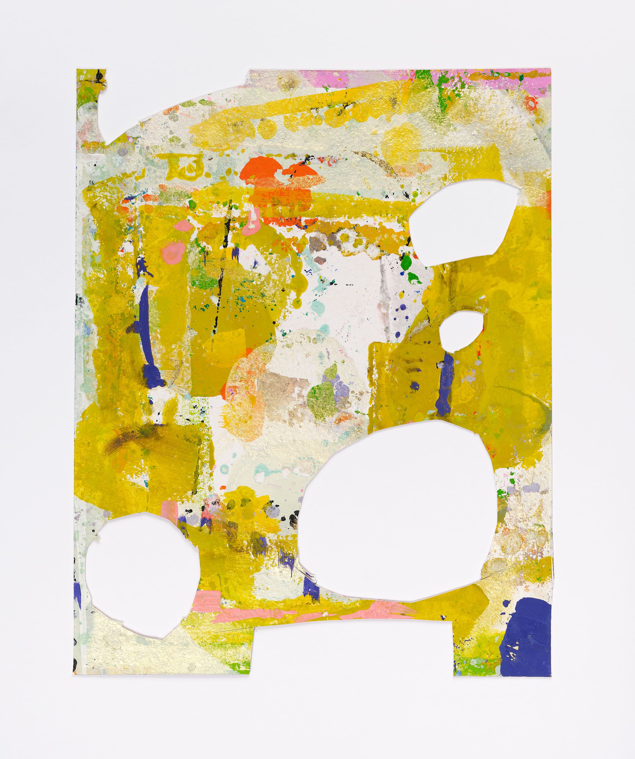 #13, 2024, acrylic, gouache, flashe on watercolor paper, 10 x 8 in.