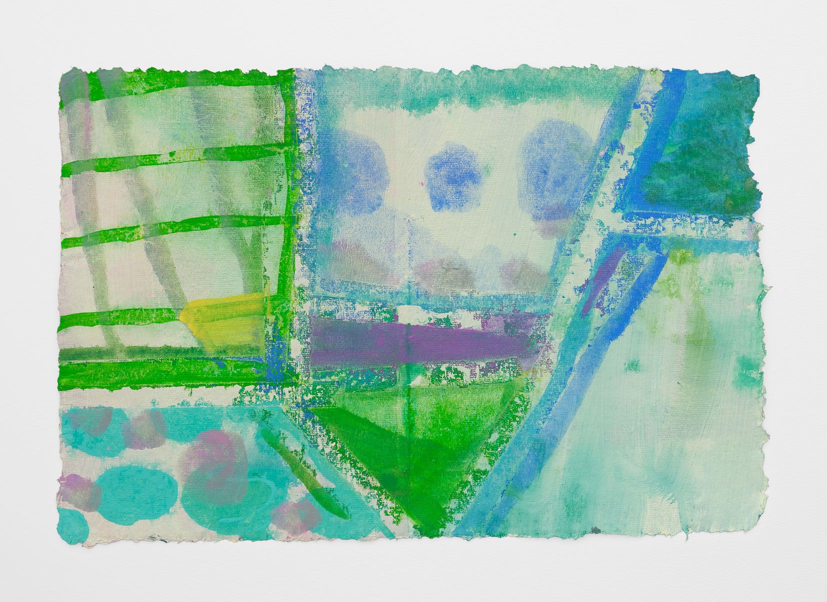 GNews, 2022, watercolor and gouache on Indian paper, 9 3/4 x 14 1/2 in.