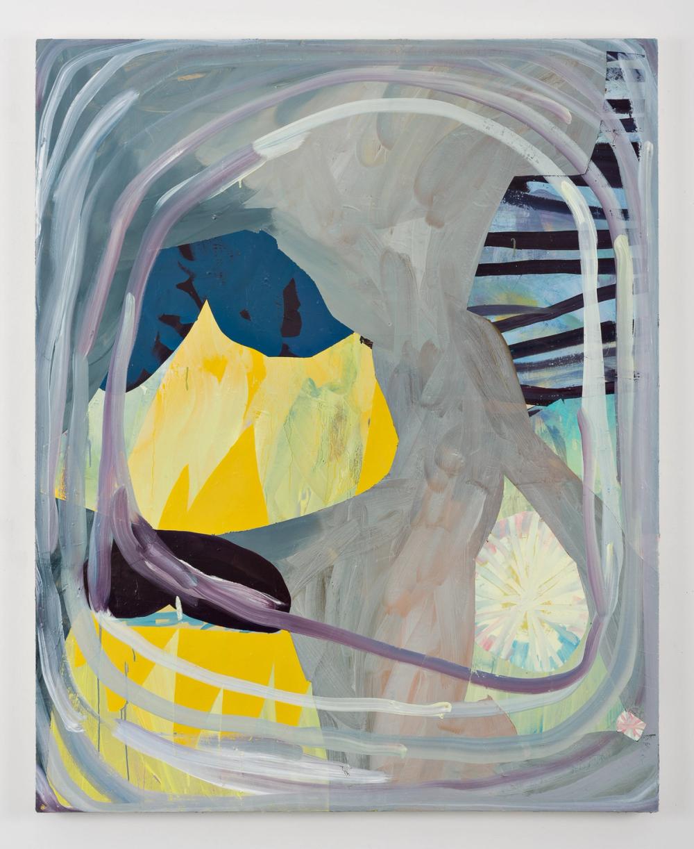 Riptide, 2016, acrylic and oil on canvas, 55 x 50 in.