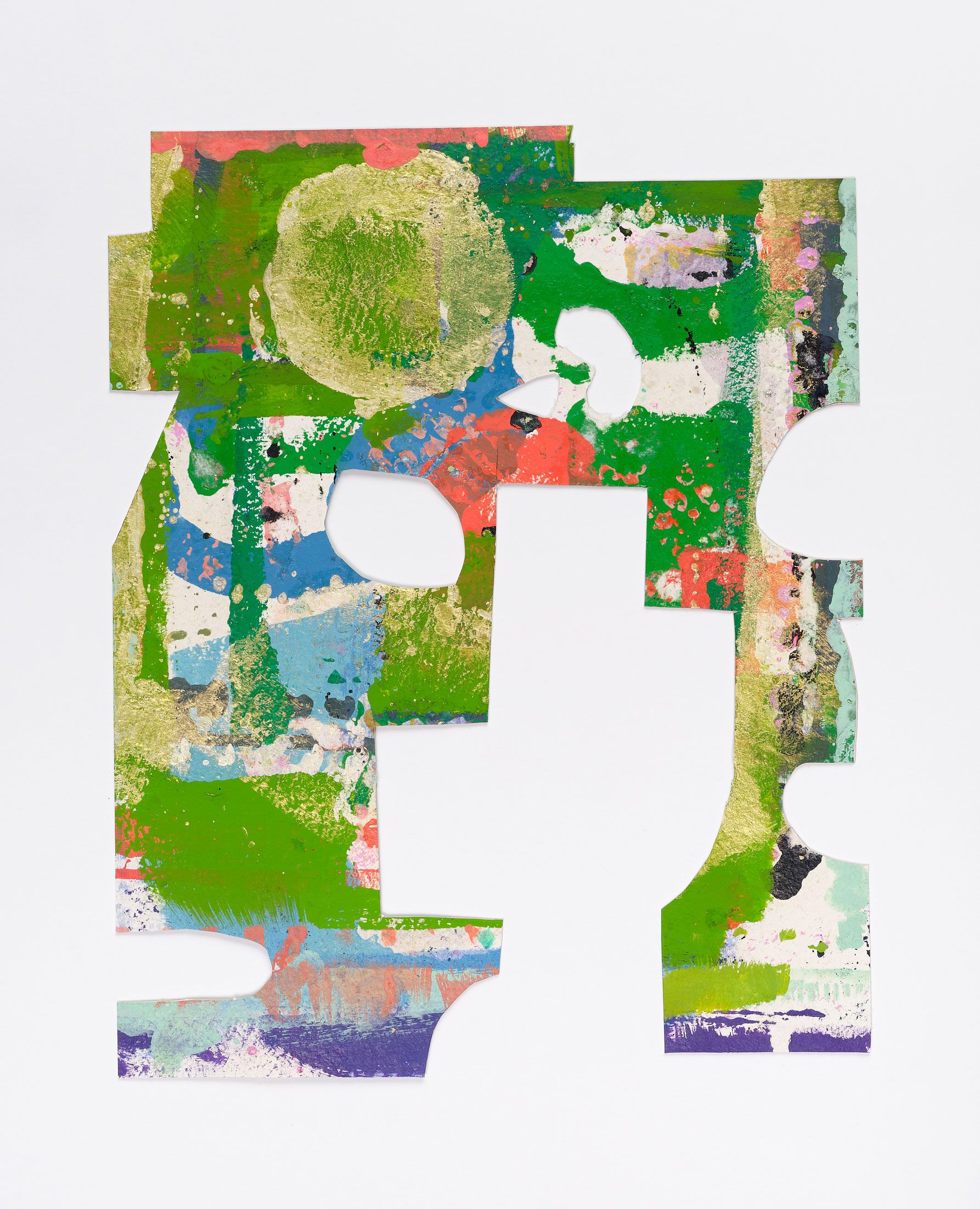 #16, 2024, acrylic, gouache, flashe on watercolor paper, 10 x 8 in.