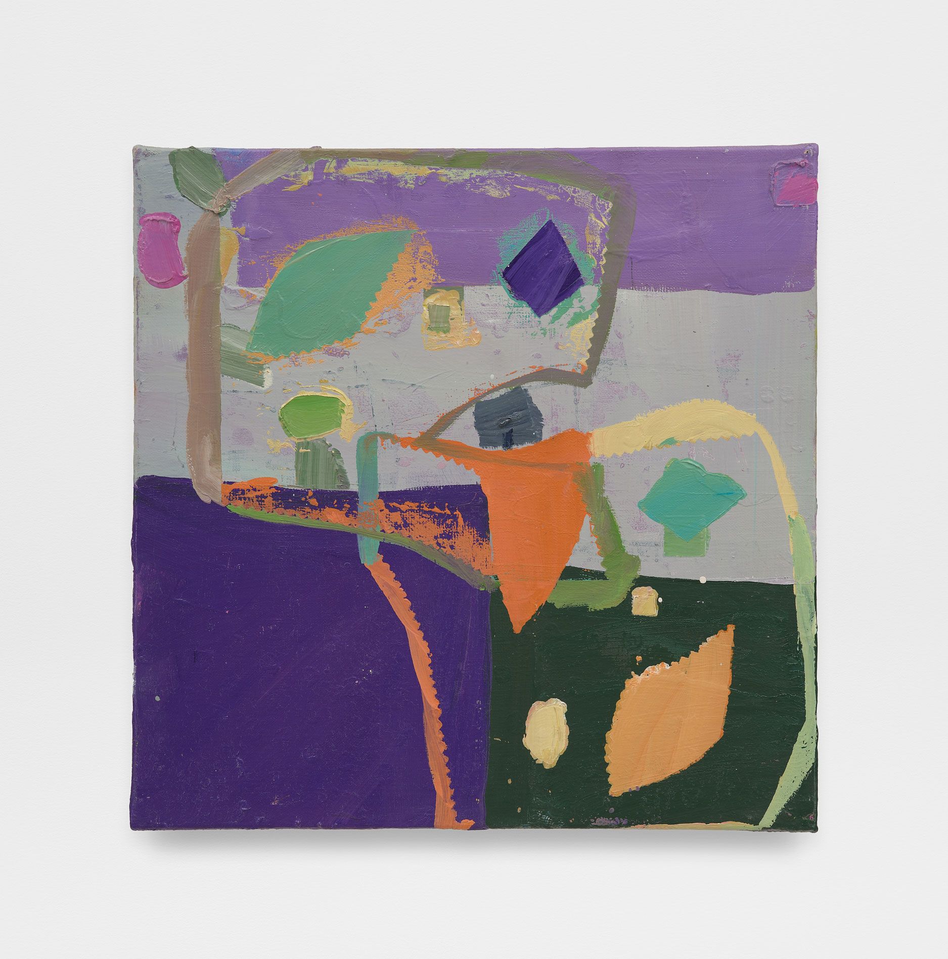 Aside, 2021, acrylic and oil on canvas, 12 x 12 in.