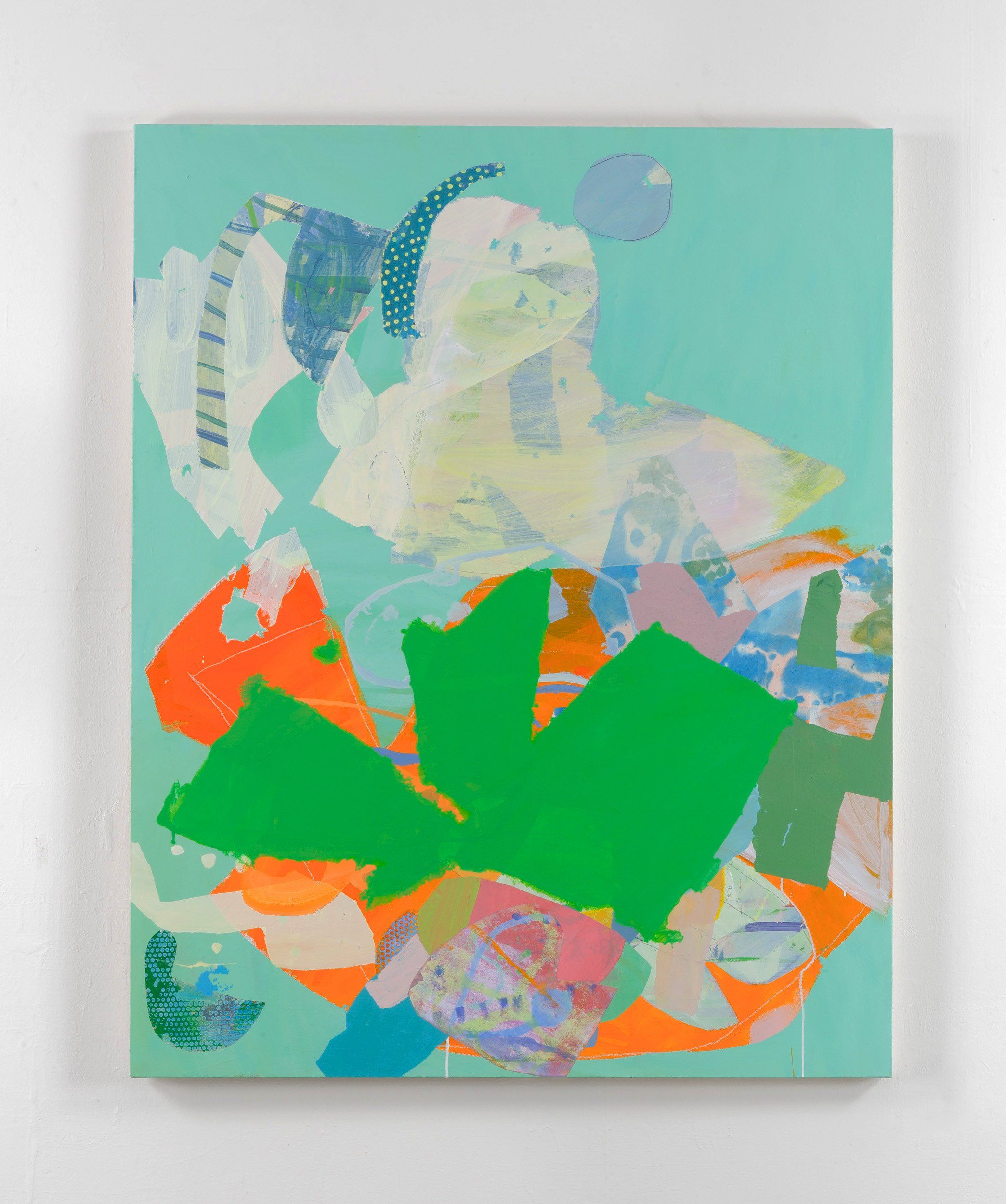 Furthest Away, 2024, acrylic, gouache, flashe, kozo and pencil on canvas 60 x 50 in.
