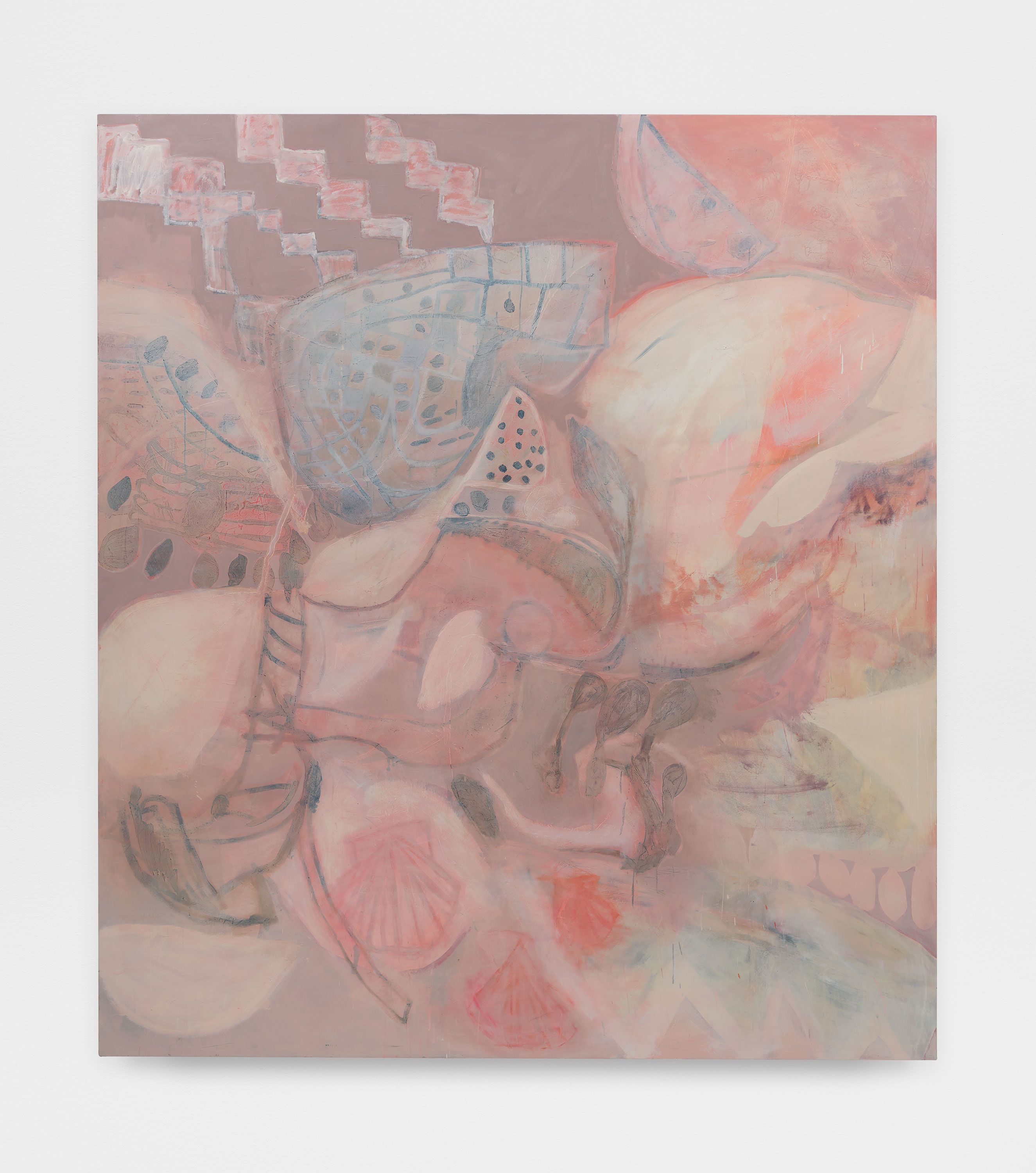 True Lies, 2026, oil on canvas, 90 x 80 in.