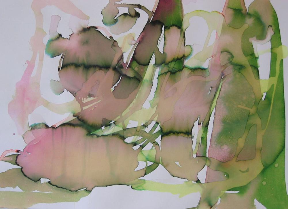 Greenzone, 2006, watercolor on paper, 22 x 30 in.