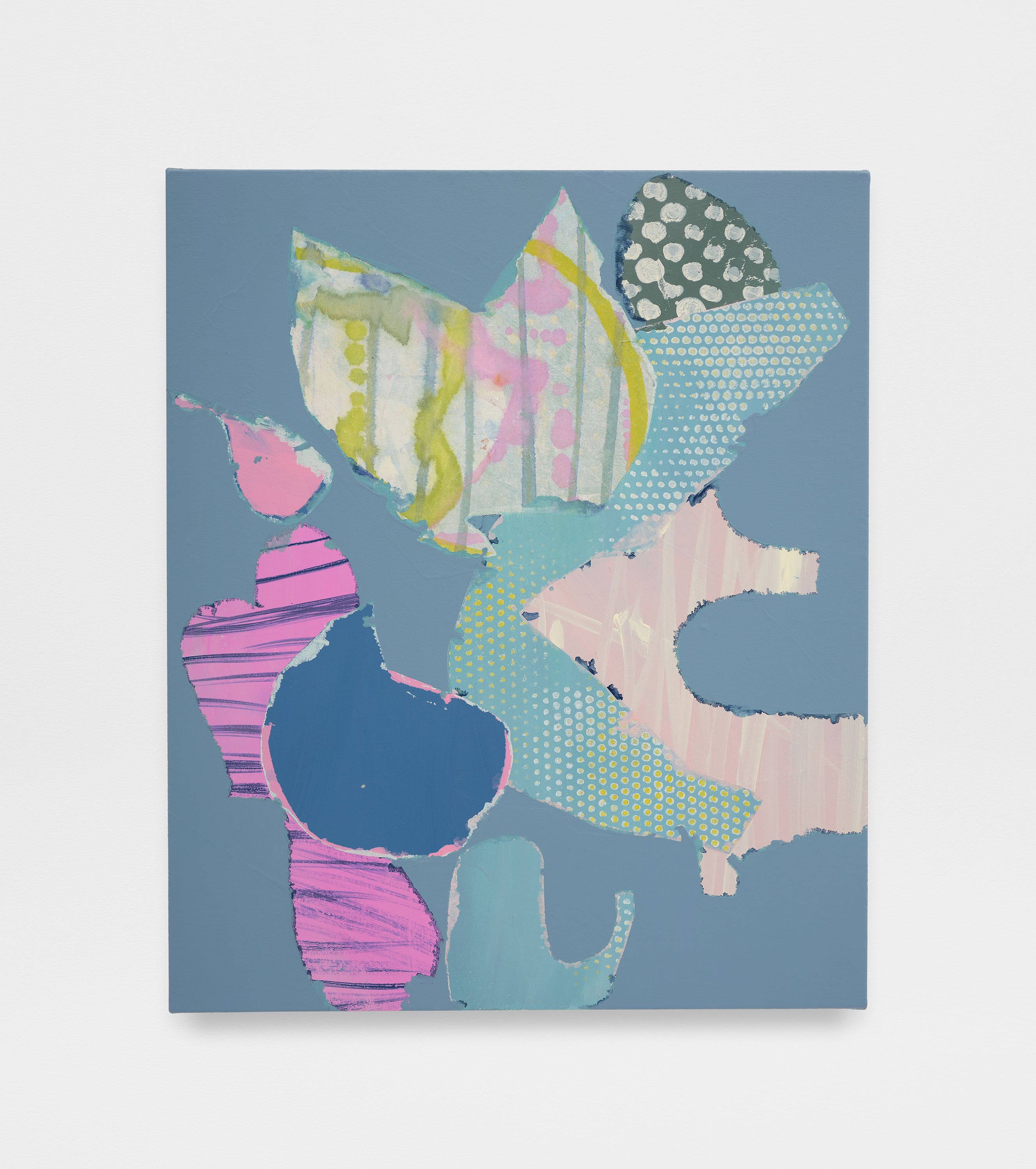 Restless Calm, 2025, acrylic, flashe, gouache, pencil, on canvas 26 x 22 in.