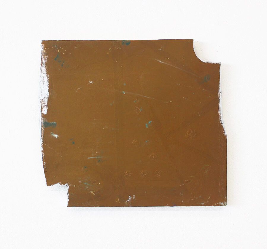 Dirt, 2015-2020, acrylic, oil, and silver pigment on panel, 12 x 11 in.