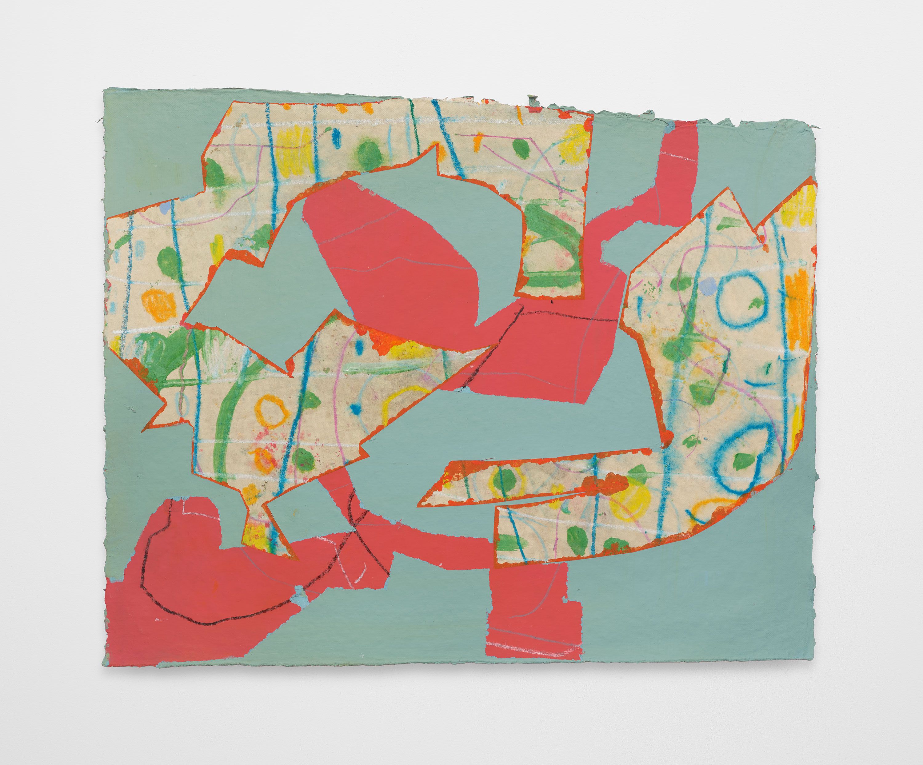 #21Rb, 2024, gouache, flashe, watercolor, and pencil on paper, 13 x 16 in.