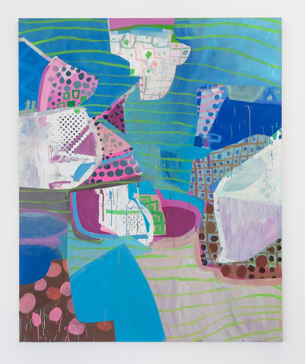 Underwater, 2020, acrylic and oil on canvas, 80 x 65 in.