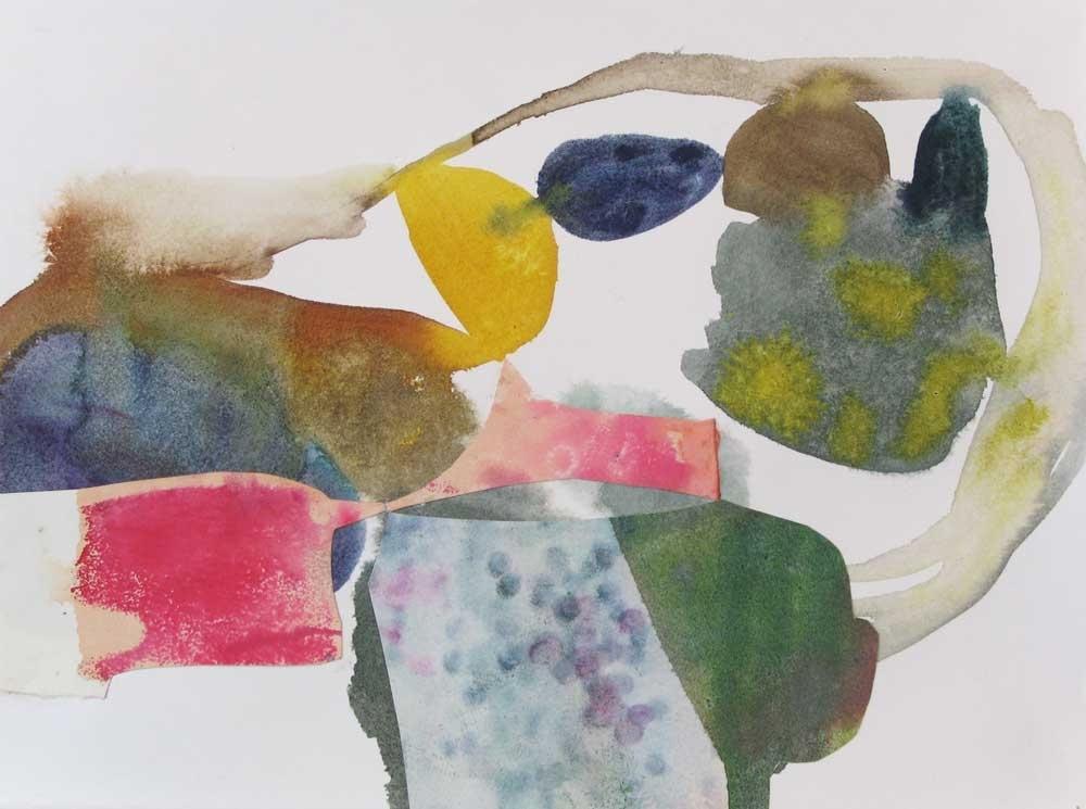 Collage #18, 2010, watercolor, gouache on paper, 11 x 15 in.