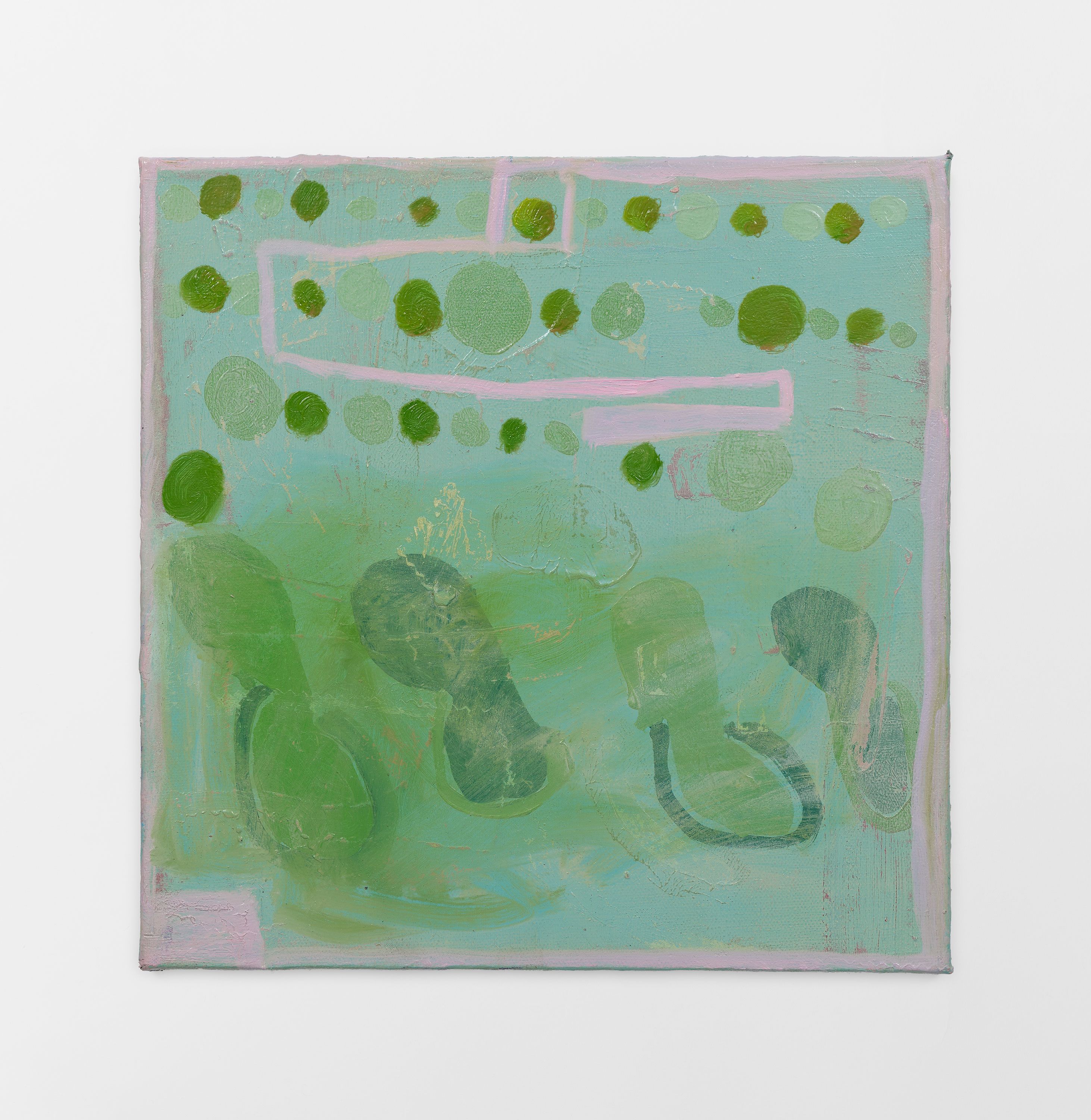 Double Play, 2017-26, oil on canvas, 12 x 12 in.