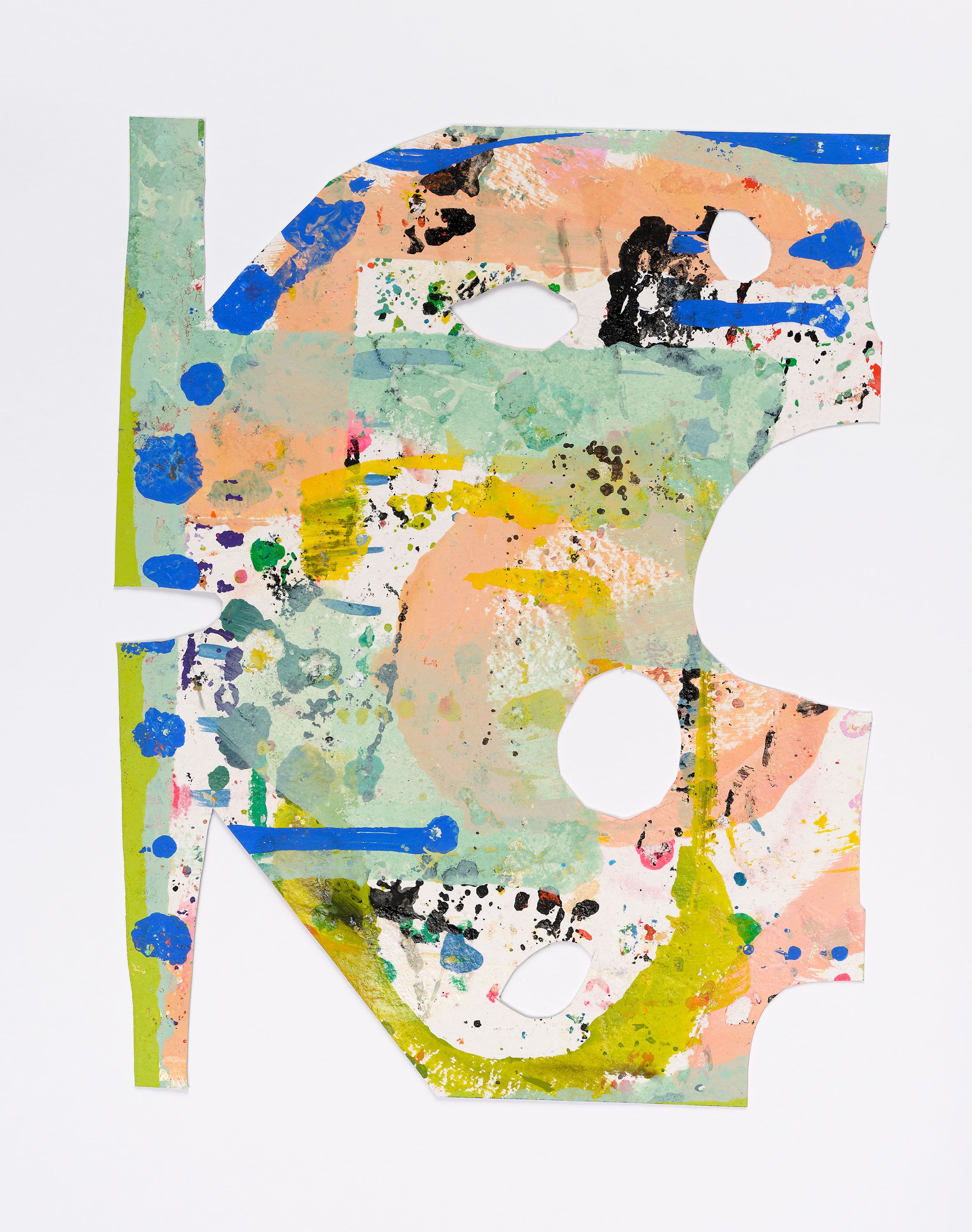  #21, 2025, acrylic, gouache, flashe on paper, 10 x 8 in.