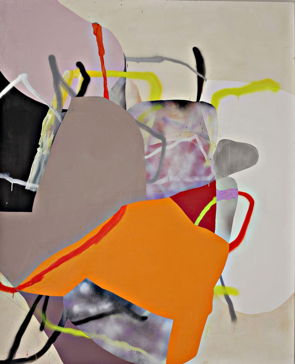 Orange Violet, 2011, acrylic and oil on canvas, 55 x 45 in.