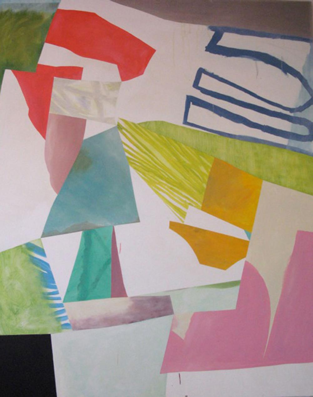 Springboard, 2010, acrylic and oil on canvas, 80 x 65 in.