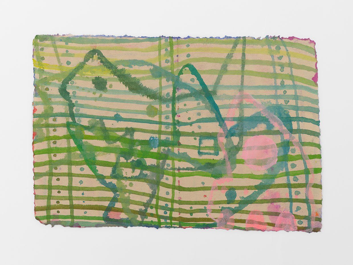 Wish Y, 2022, watercolor and gouache on Indian paper, 9 3/4 x 14 1/2