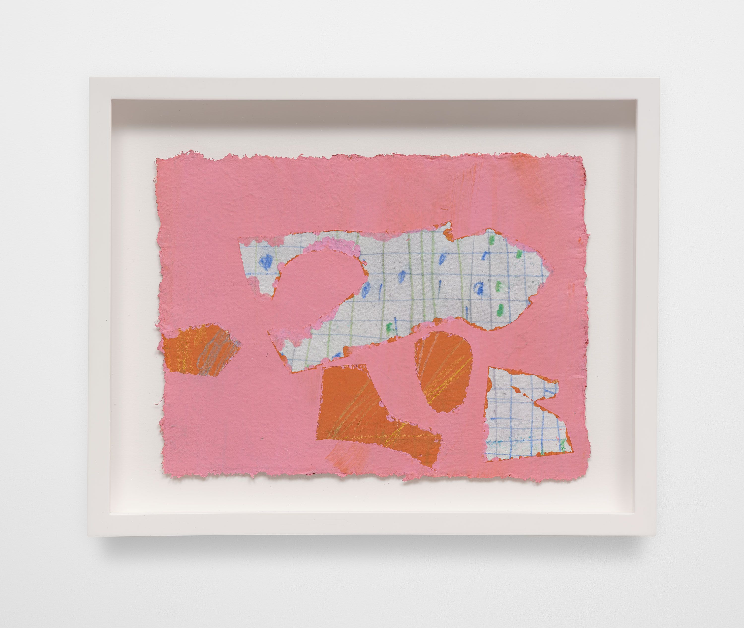 #22 Pink, 2024, acrylic, gouache, flashe, pencil on paper 7.5 x 10 in.