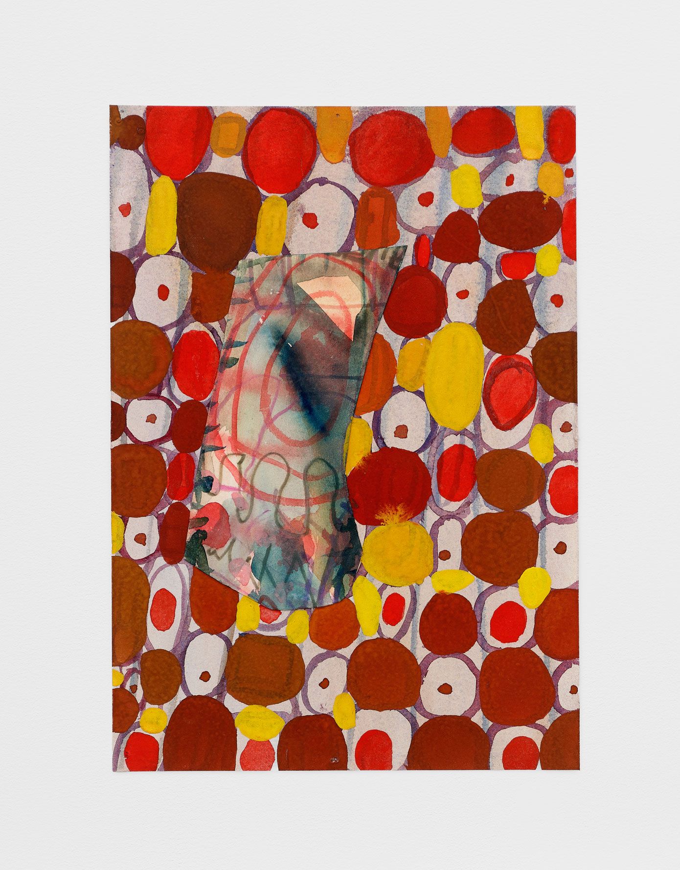 #15, 2019, gouache, pencil on paper, 10 1/2 x 7 1/2 in.