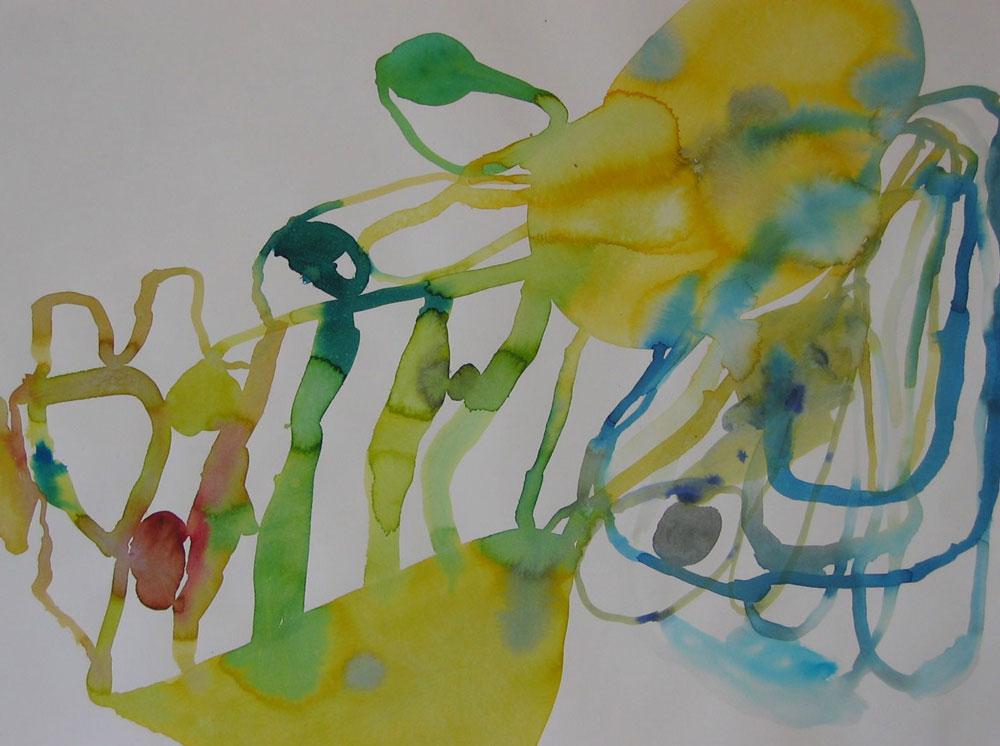 Trust Yellow, 2006, watercolor on paper, 22 x 30 in.