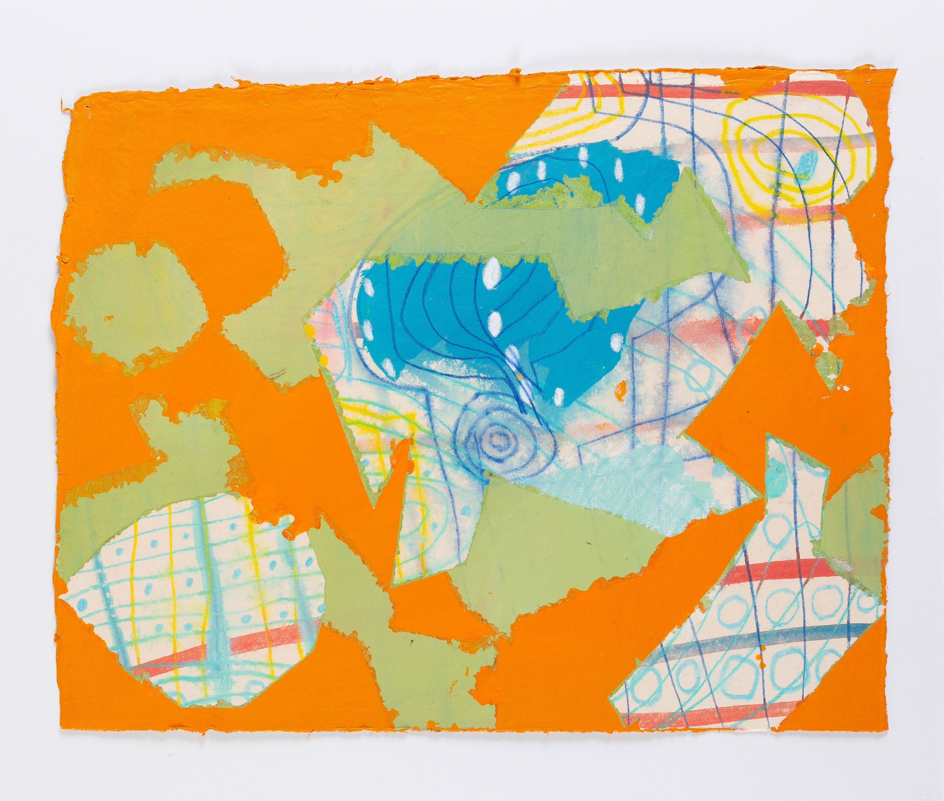 #11-O, 2024, gouache, flashe, watercolor pencil on paper, 13 x 16 in.
