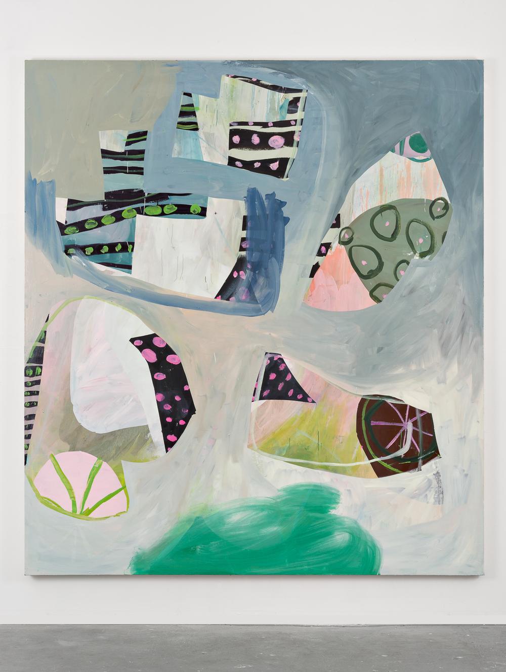 Far From It, 2016, acrylic and oil on canvas, 90 x 80 in.