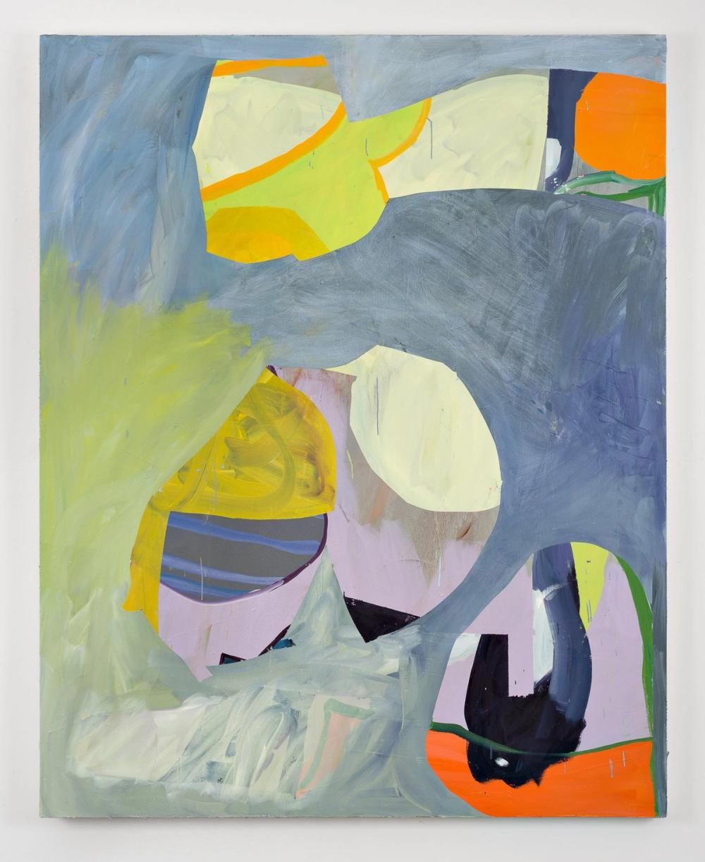 Carried Away, 2016, acrylic and oil on canvas, 90 x 80 in.