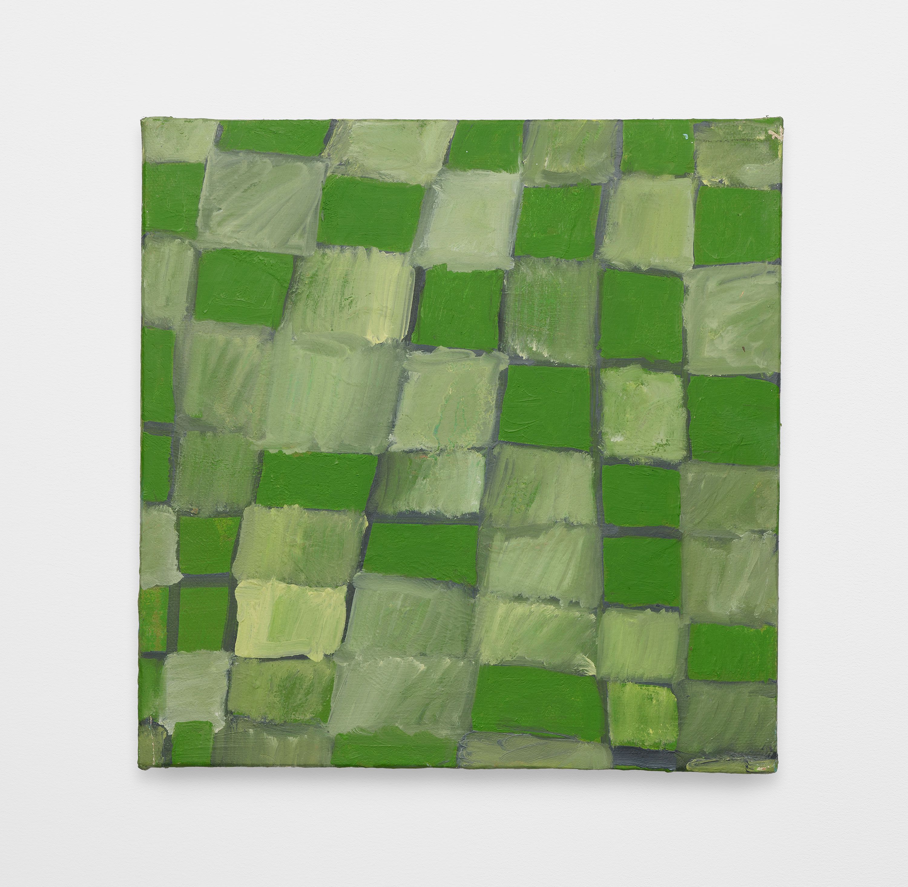 Blur grid, 2025, oil on canvas, 10 x 10 in.