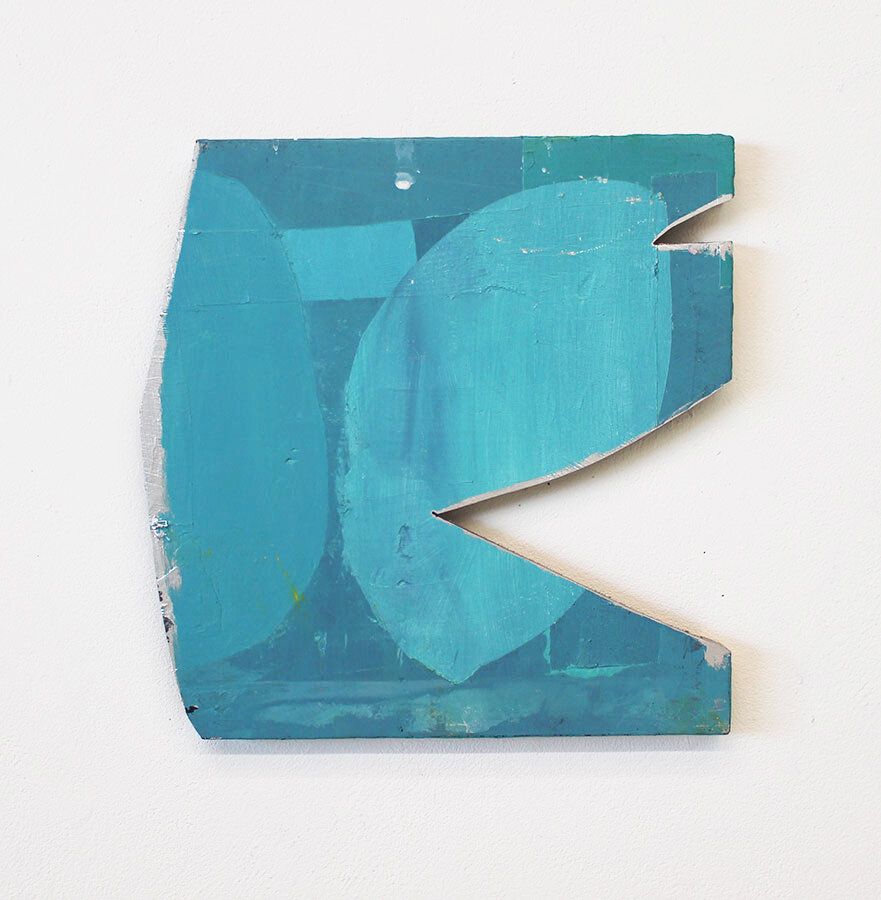 Promise, 2015-2020, acrylic, oil, and silver pigment on panel, 13 x 12 in.