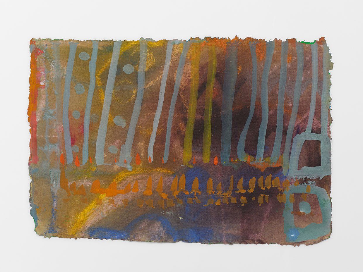 Ember, 2022, watercolor and gouache on Indian paper, 9 3/4 x 14 1/2