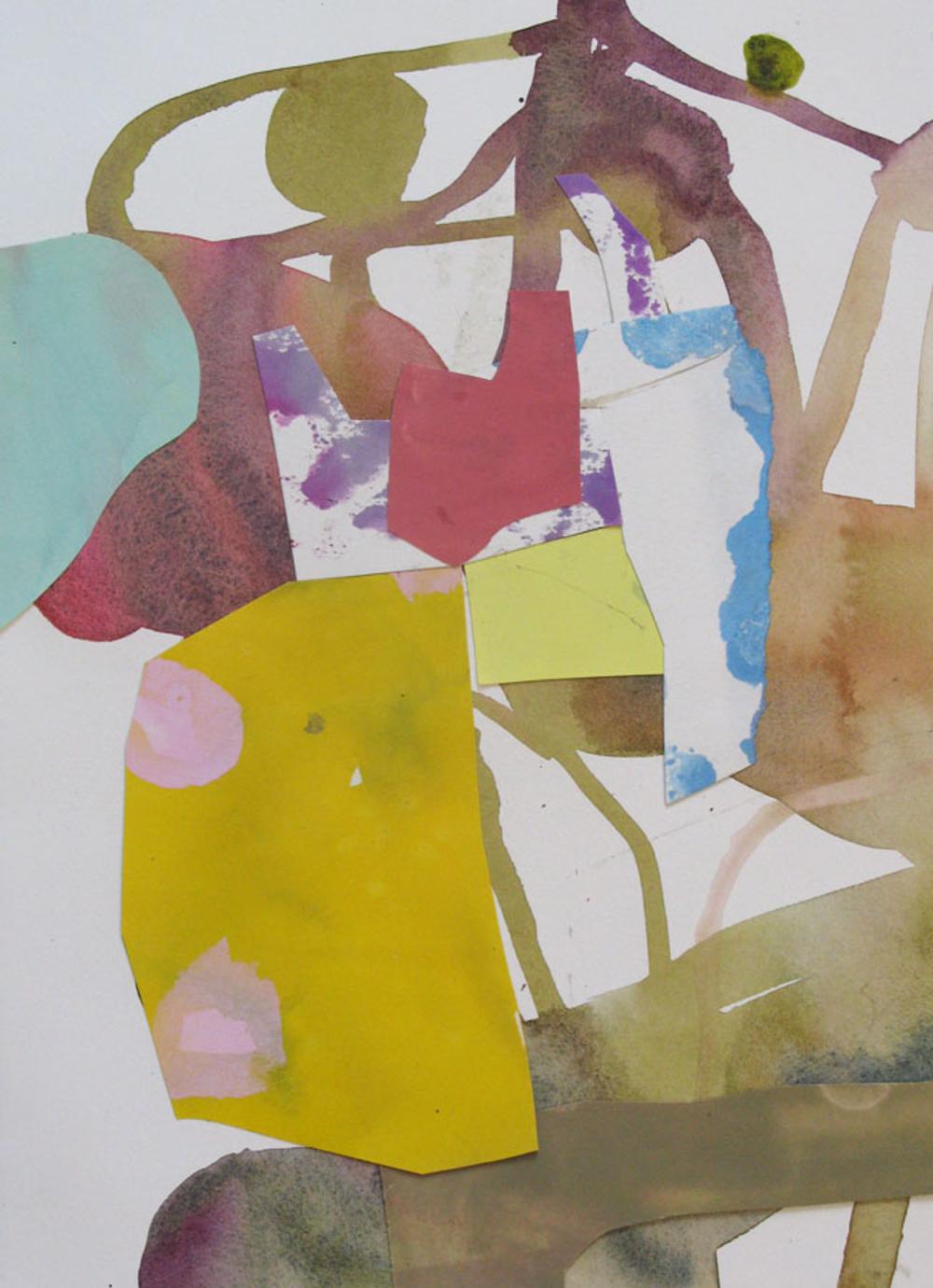 Collage #15, 2010, watercolor, gouache on paper, 11 x 15 in.