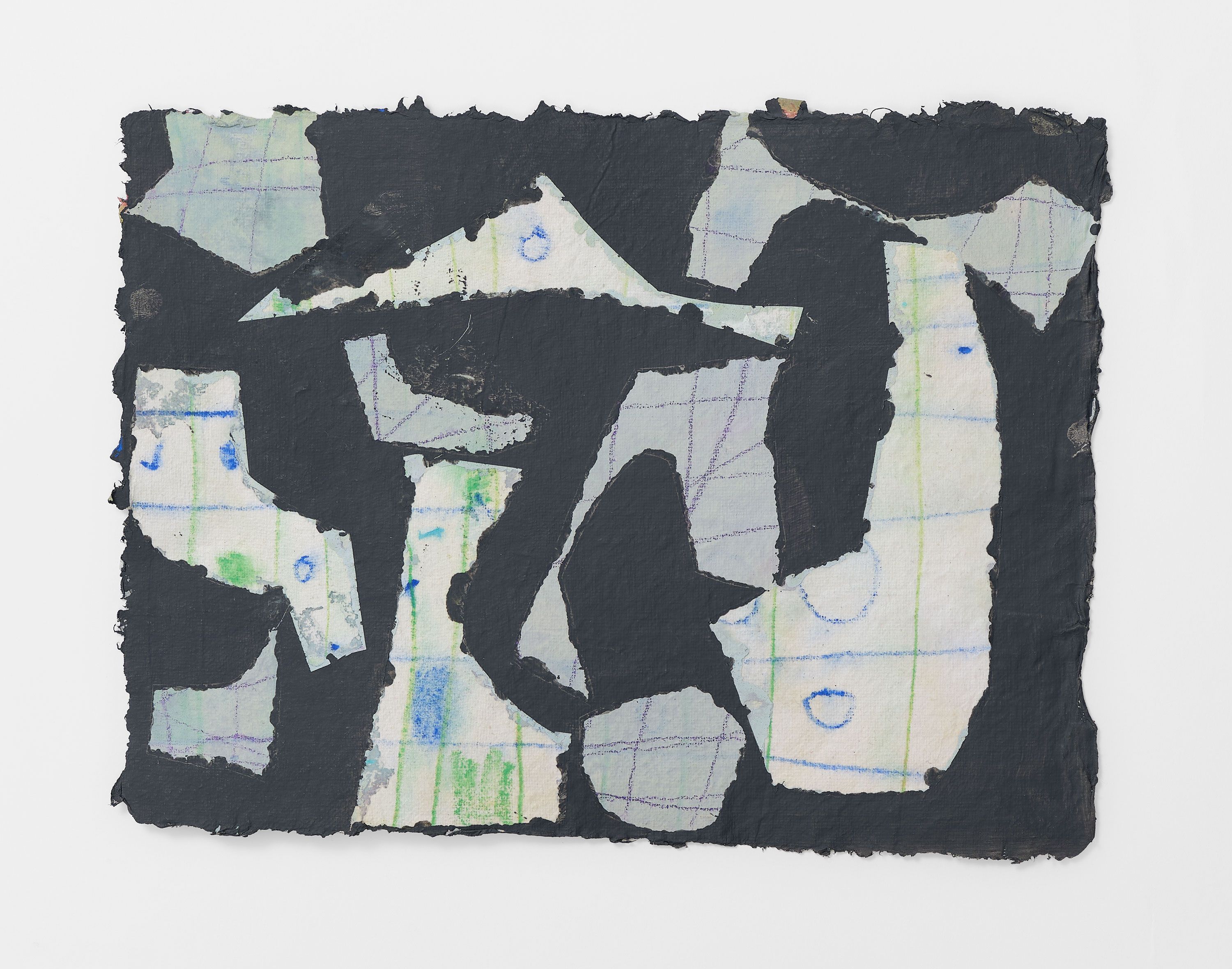 #5 Charcoal, 2024, gouache, flashe, pencil on paper 7.5 x 10 in.